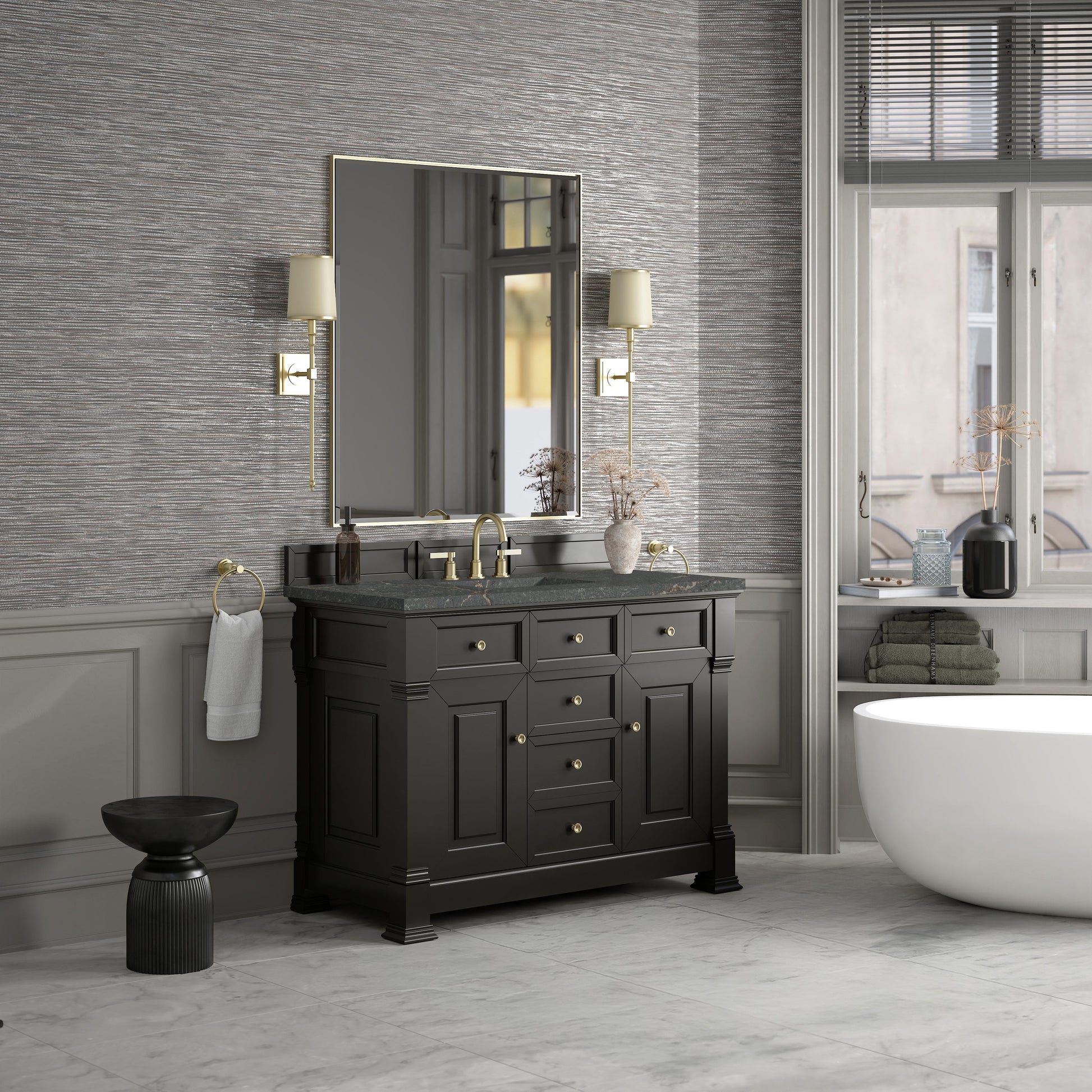 Black Onyx / Parisien Bleu - 3 Faucet Holes