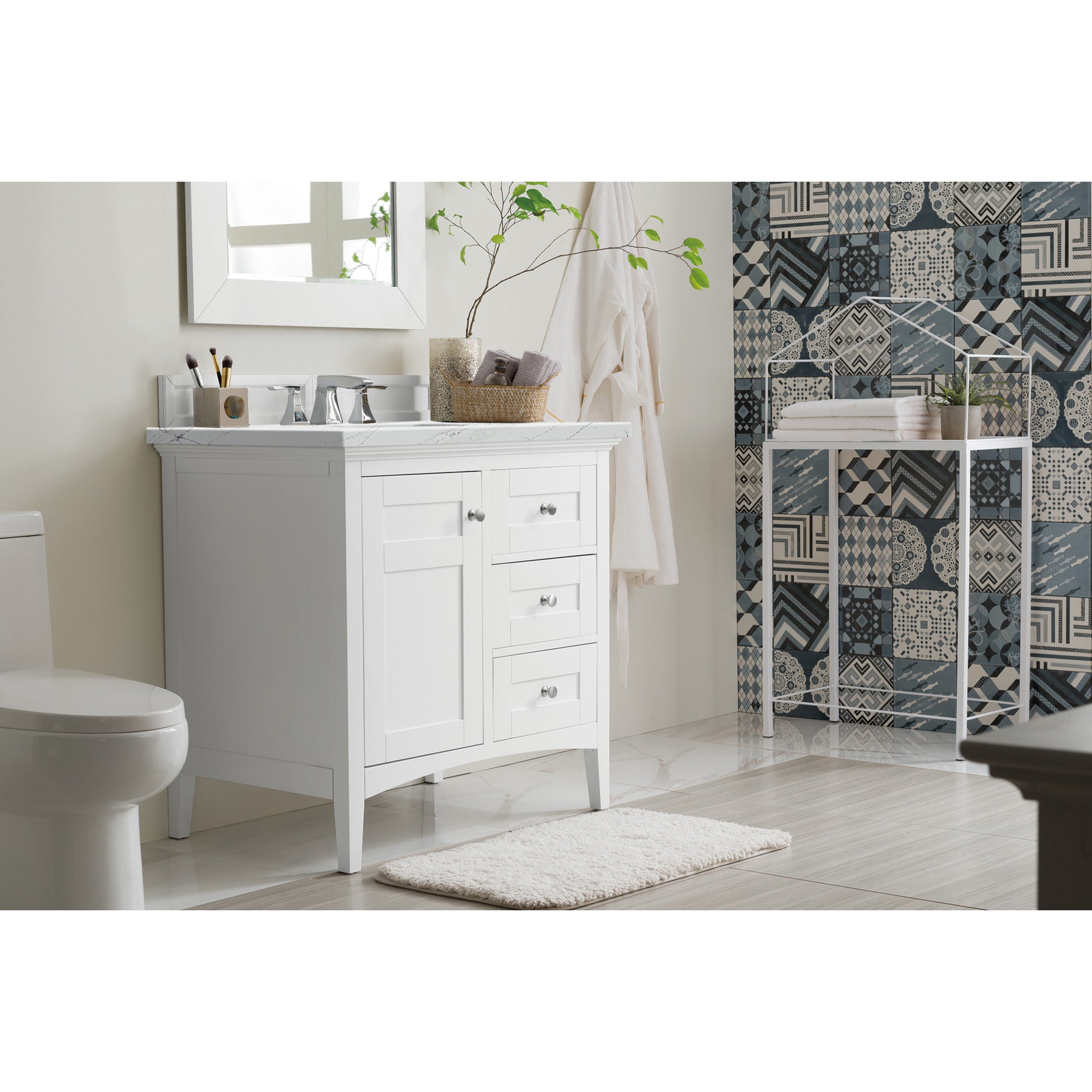 Bright White / Ethereal Noctis - 3 Faucet Holes