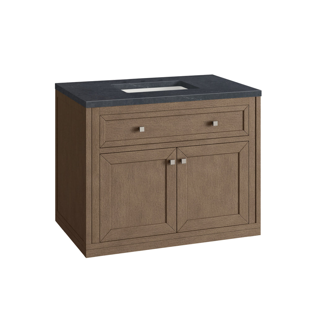 Whitewashed Walnut / Charcoal Soapstone - 3 Faucet Holes