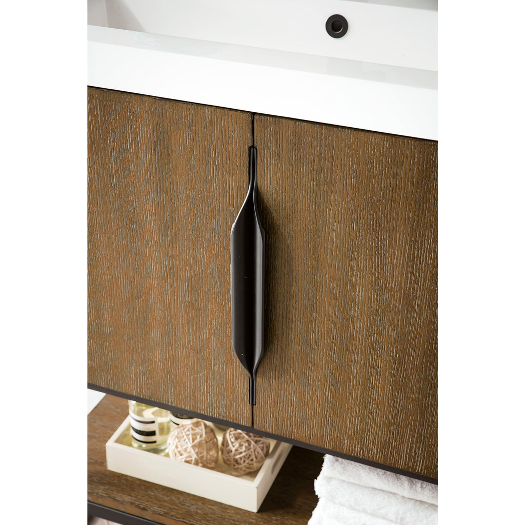 Latte Oak / Matte Black / Glossy White - 1 Faucet Hole
