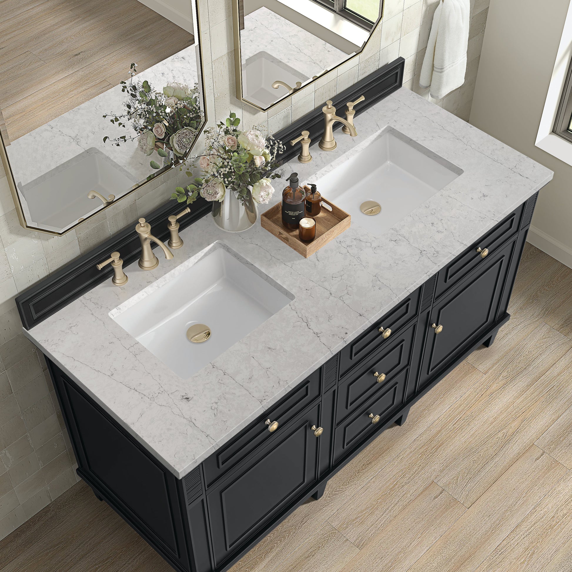 Black Onyx / Eternal Jasmine Pearl - 3 Faucet Holes