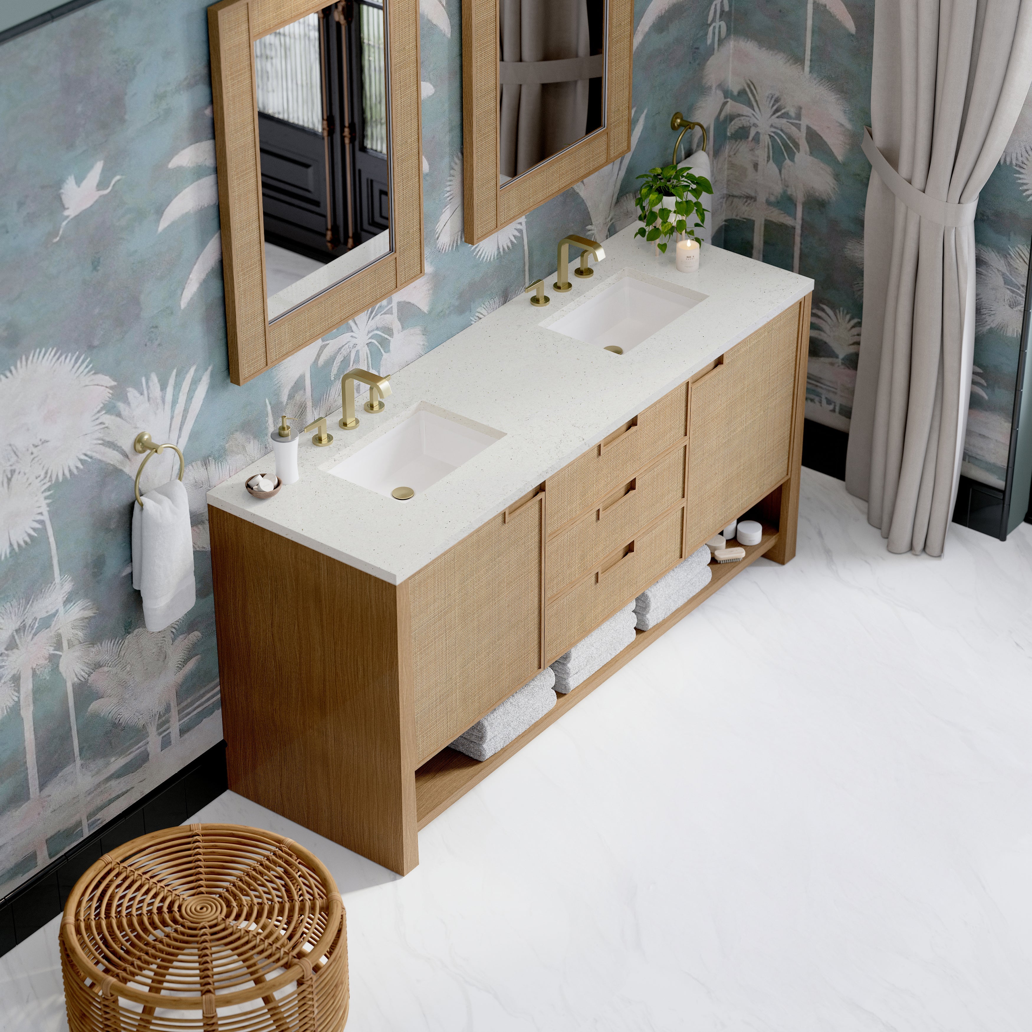 Seaside Oak / Lime Delight - 3 Faucet Holes