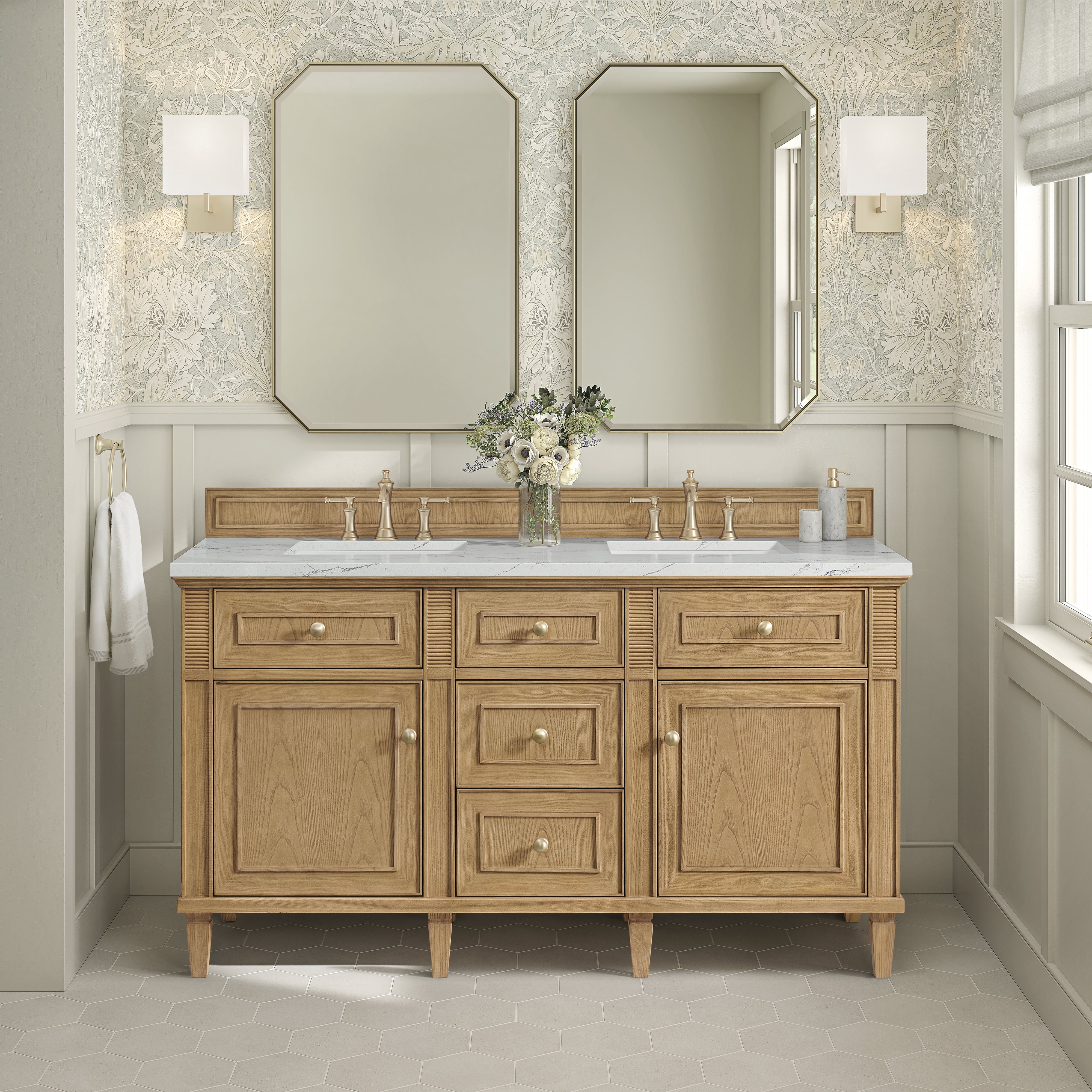 Light Natural Oak / Ethereal Noctis - 3 Faucet Holes
