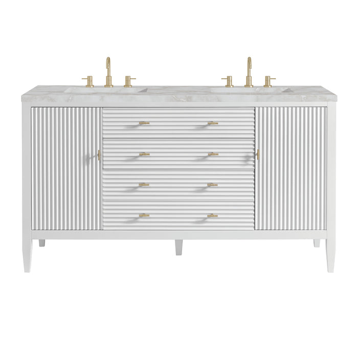 Bright White / Victorian Silver - 3 Faucet Holes
