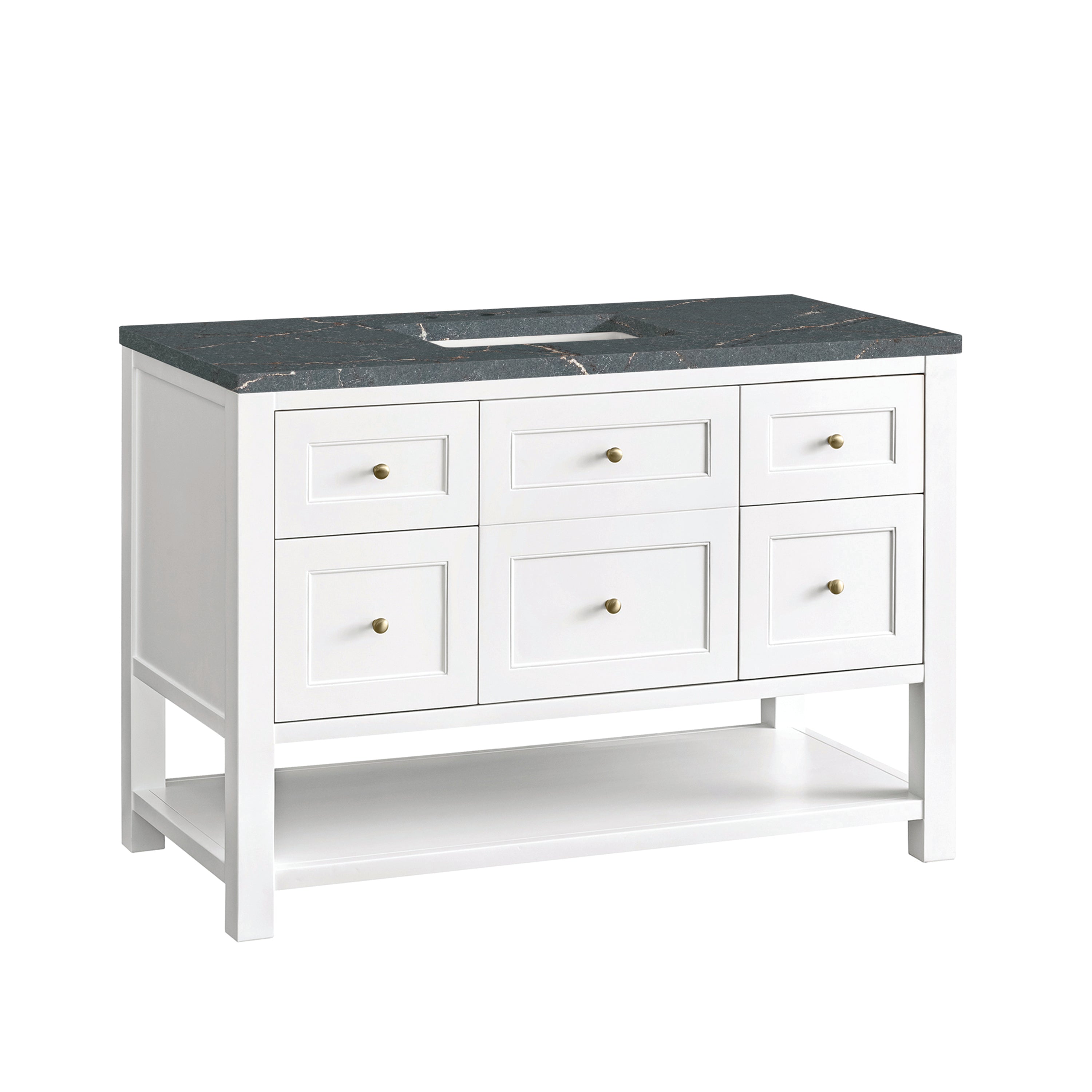 Bright White / Parisien Bleu - 3 Faucet Holes