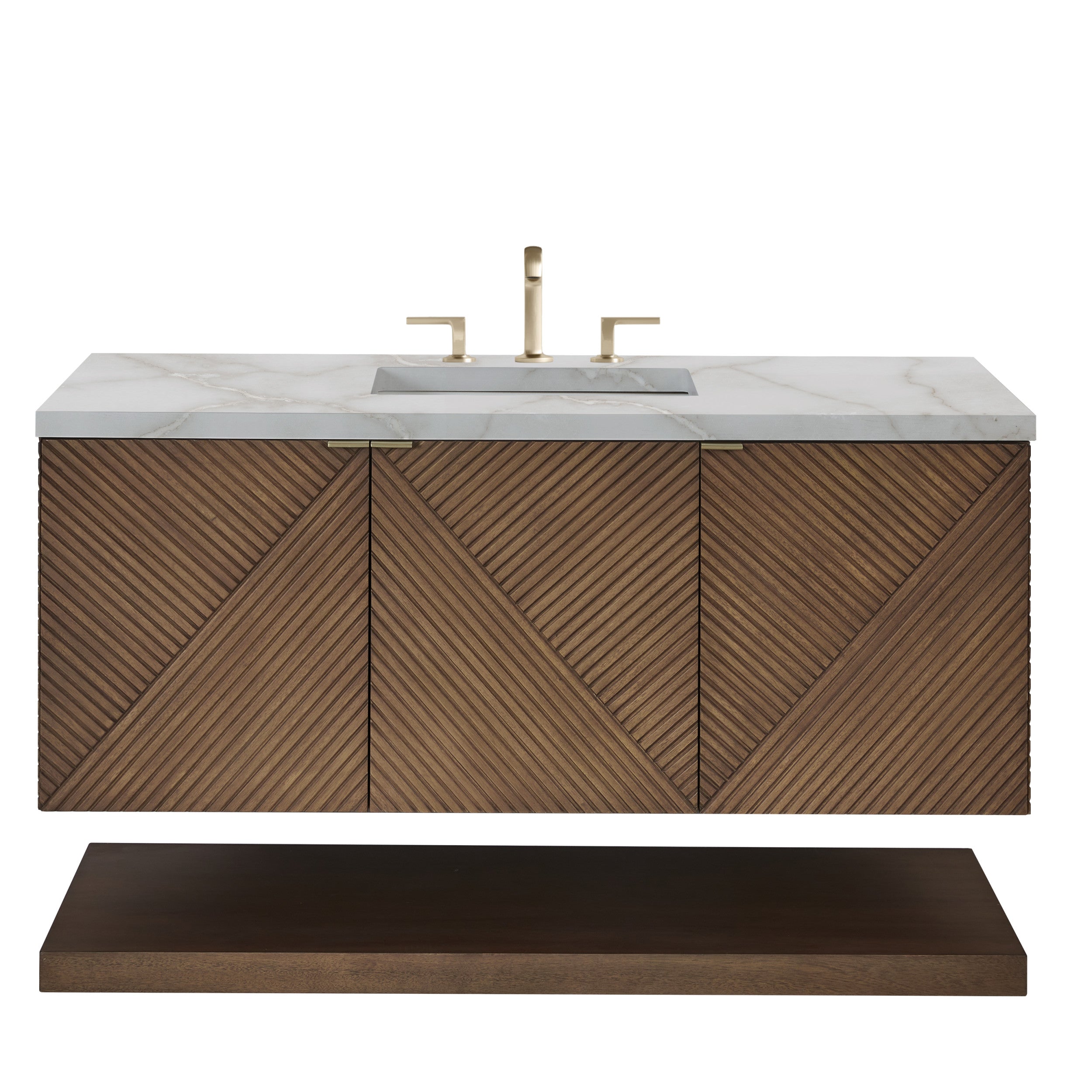 Chestnut / Victorian Silver - 3 Faucet Holes