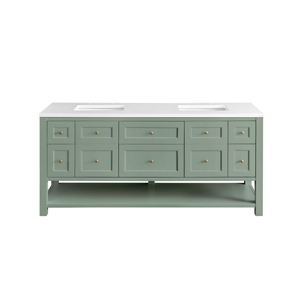 Smokey Celadon / White Zeus - 3 Faucet Holes