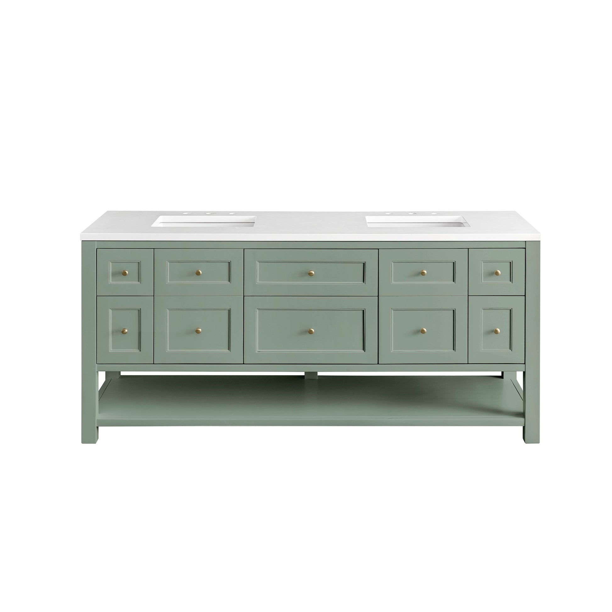 Smokey Celadon / White Zeus - 3 Faucet Holes