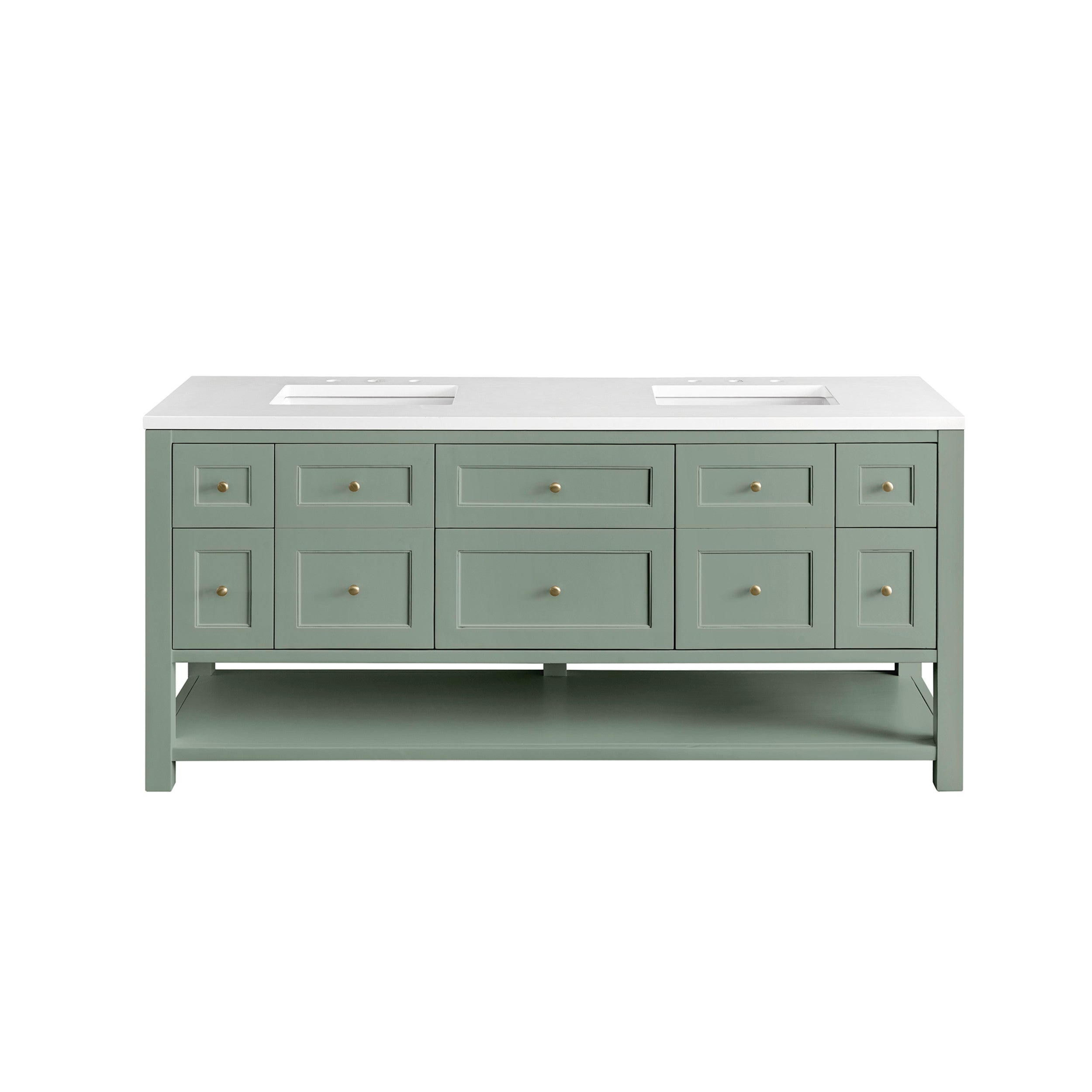 Smokey Celadon / White Zeus - 3 Faucet Holes
