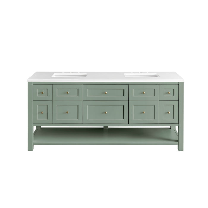 Smokey Celadon / White Zeus - 3 Faucet Holes