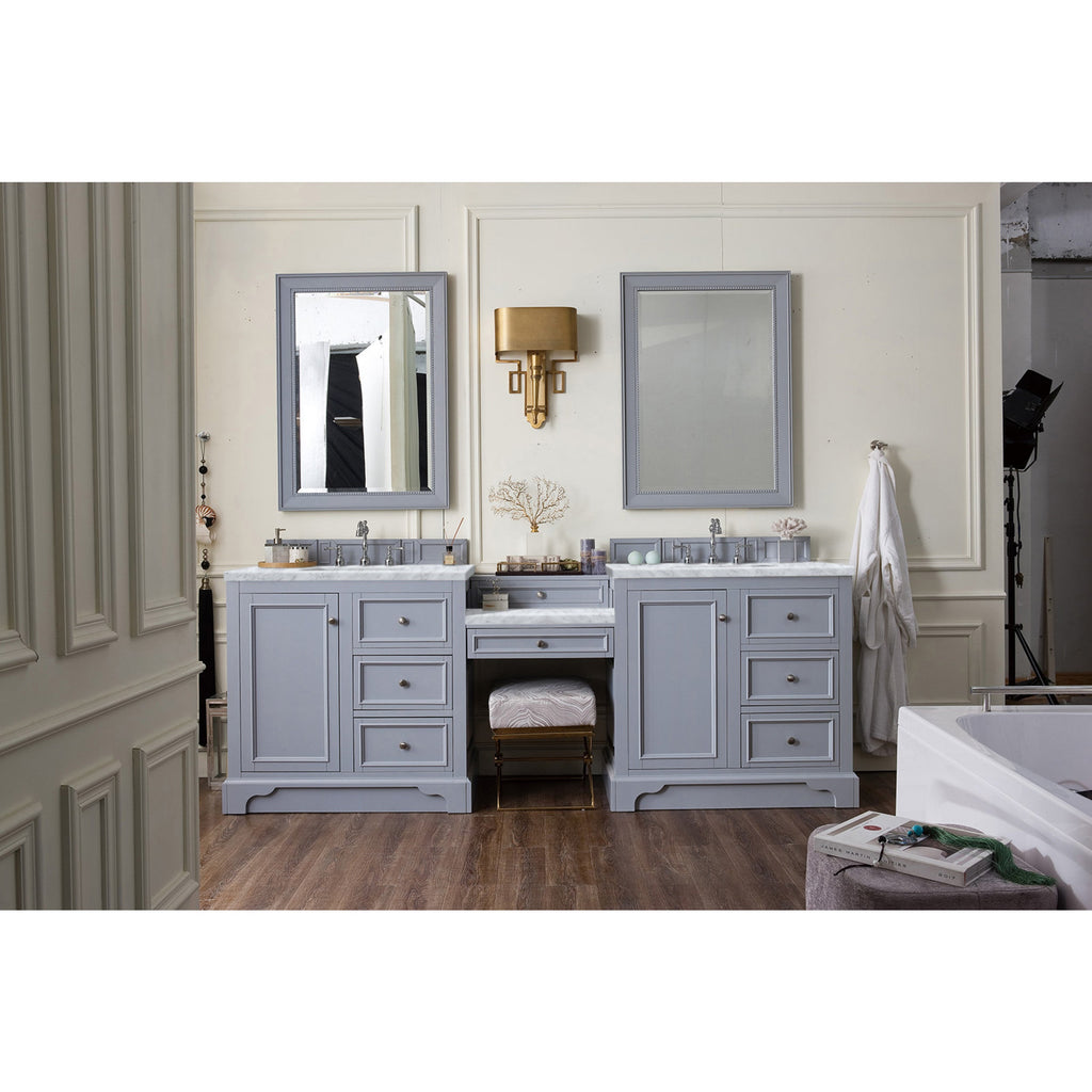 Silver Gray / Carrara White - 3 Faucet Holes