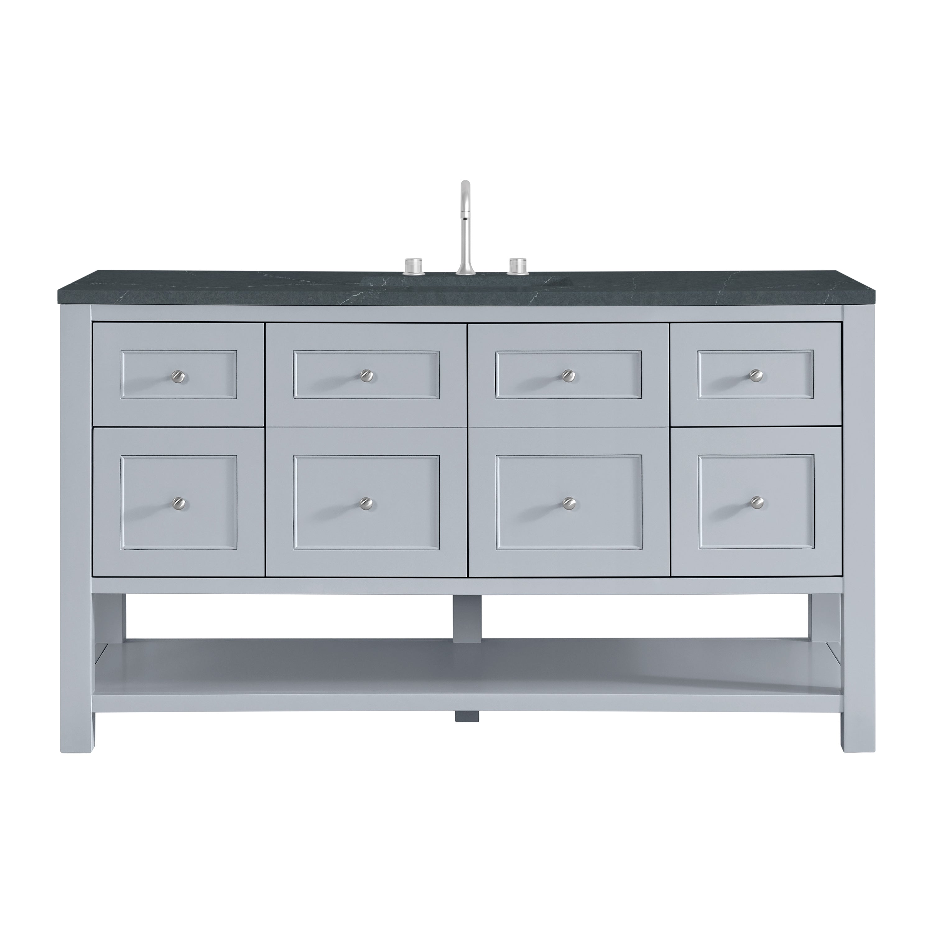Serenity Blue / Charcoal Soapstone - 3 Faucet Holes