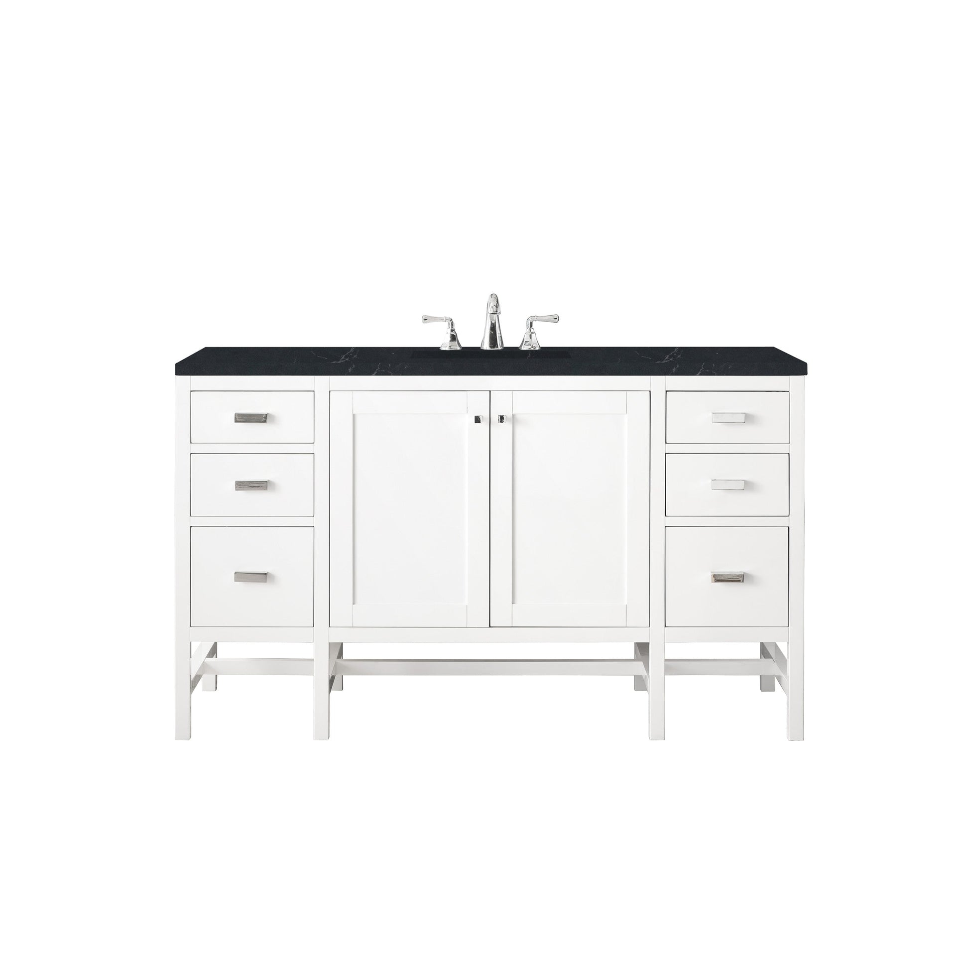 Glossy White / Charcoal Soapstone - 3 Faucet Holes