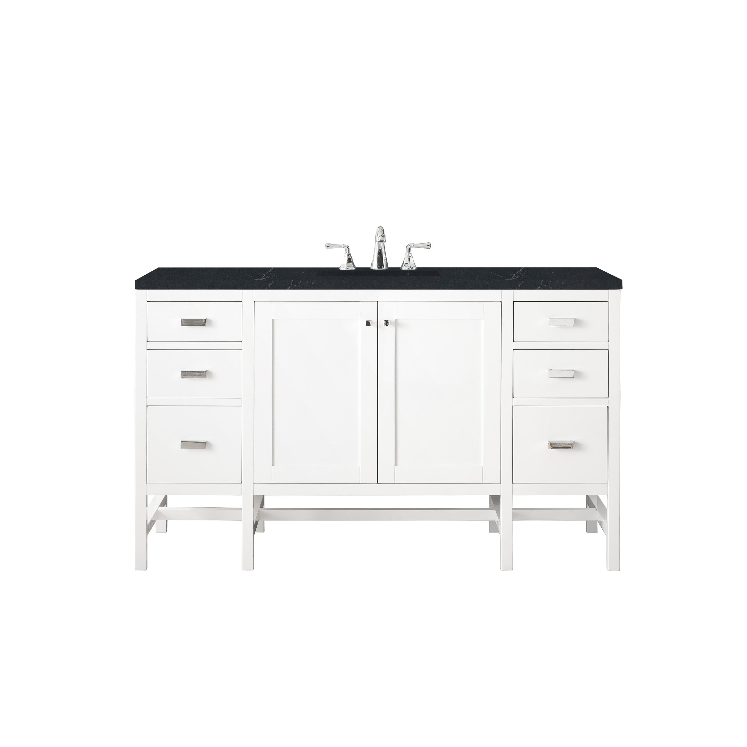 Glossy White / Charcoal Soapstone - 3 Faucet Holes