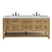 Light Natural Oak / Victorian Silver - 3 Faucet Holes