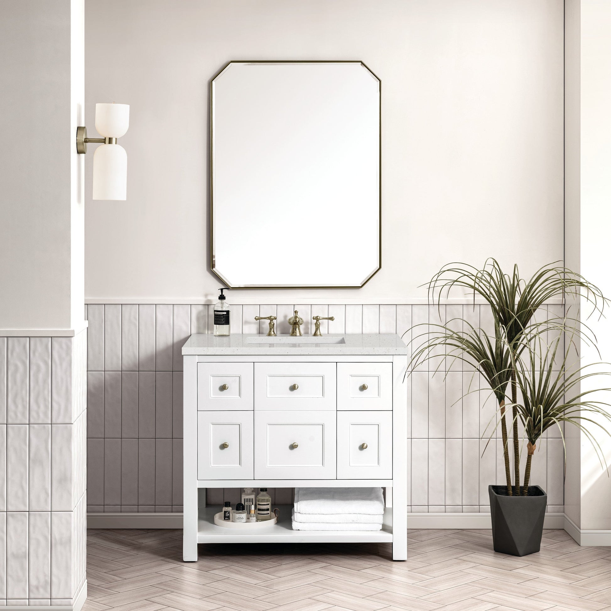 Bright White / Lime Delight - 3 Faucet Holes