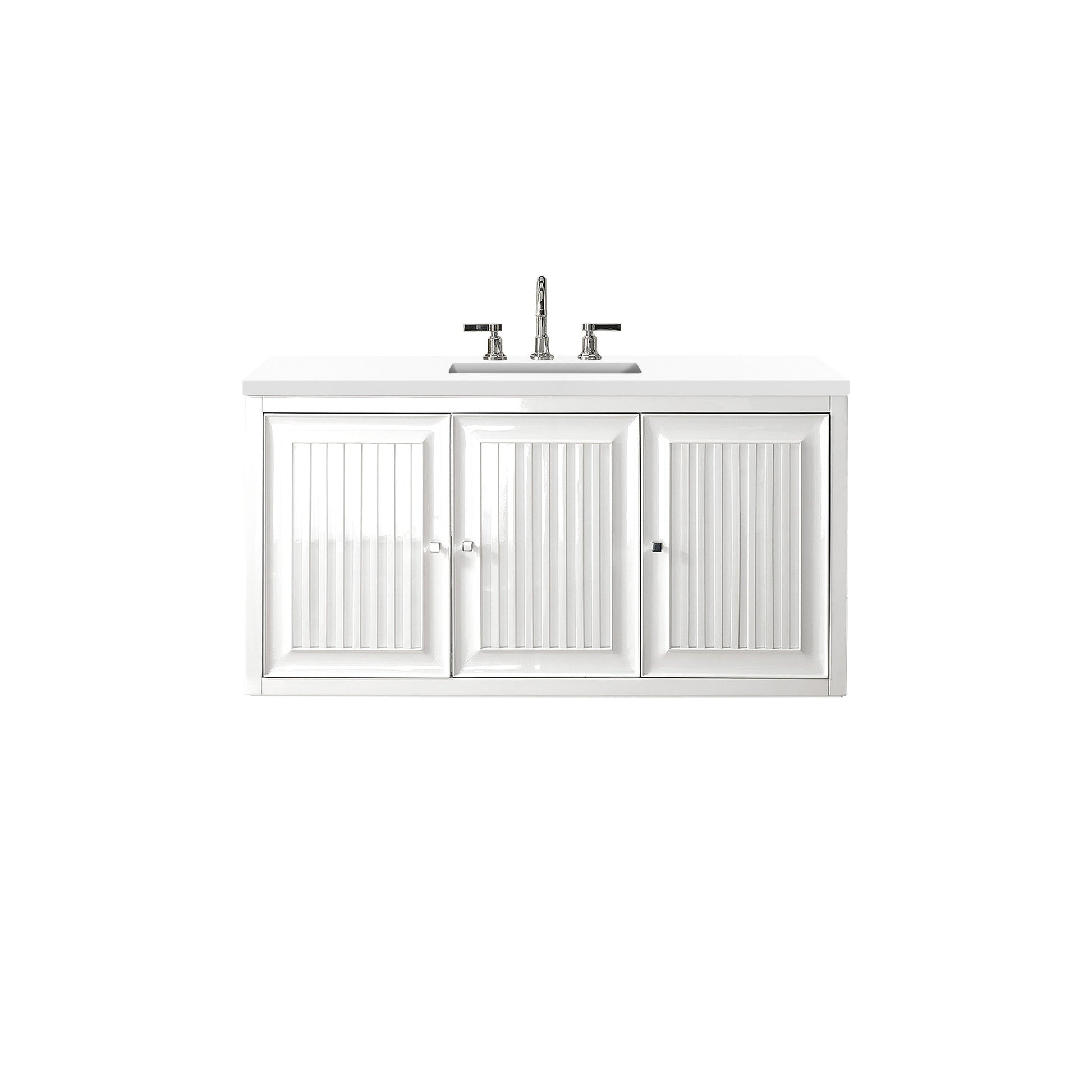 Glossy White / White Zeus - 3 Faucet Holes