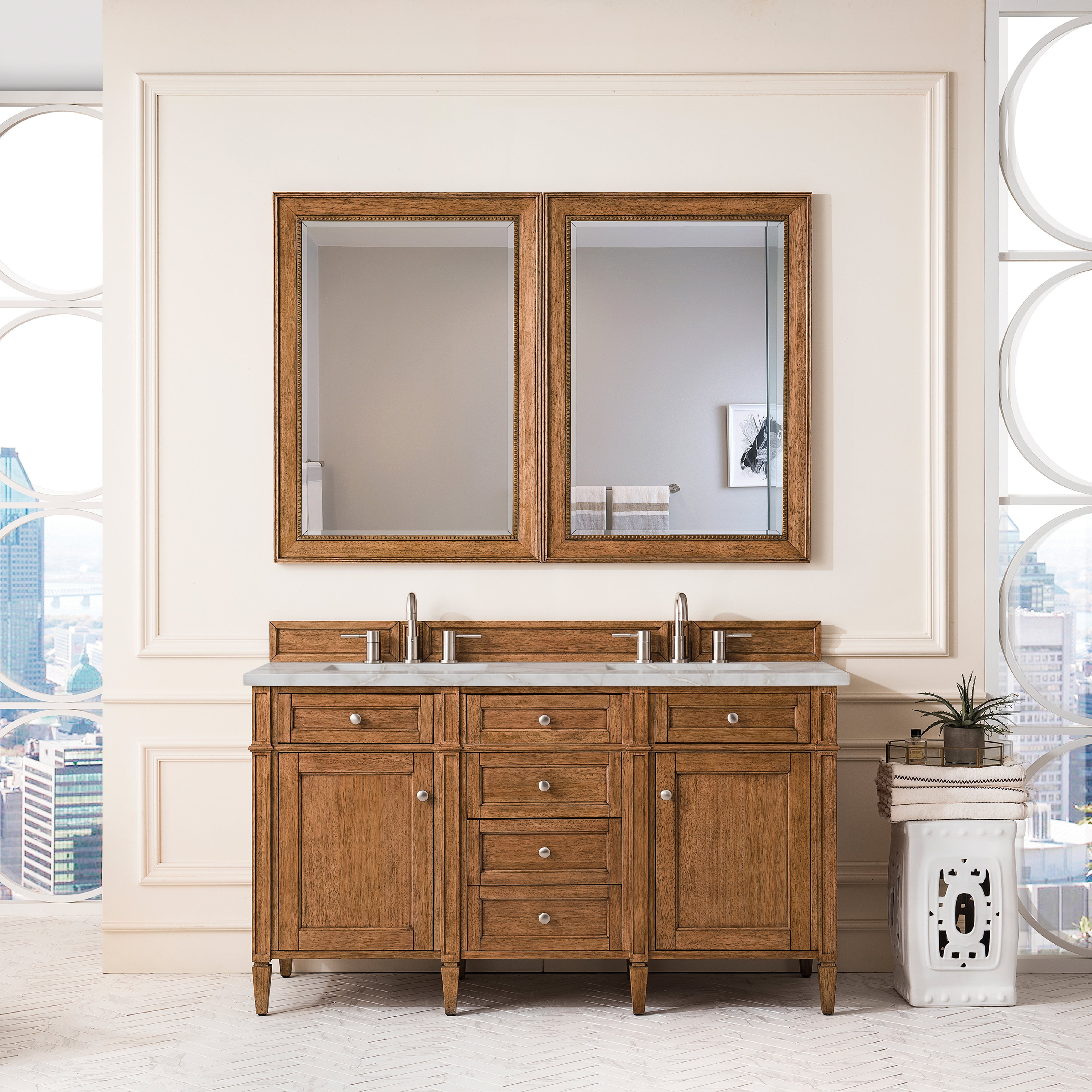 Saddle Brown / Victorian Silver - 3 Faucet Holes