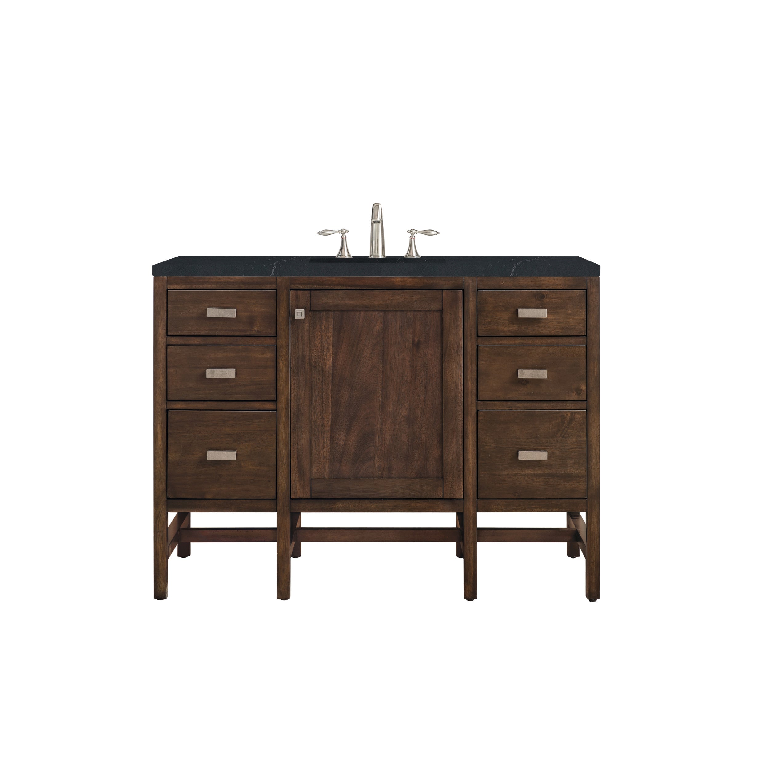 Mid-Century Acacia / Charcoal Soapstone - 3 Faucet Holes