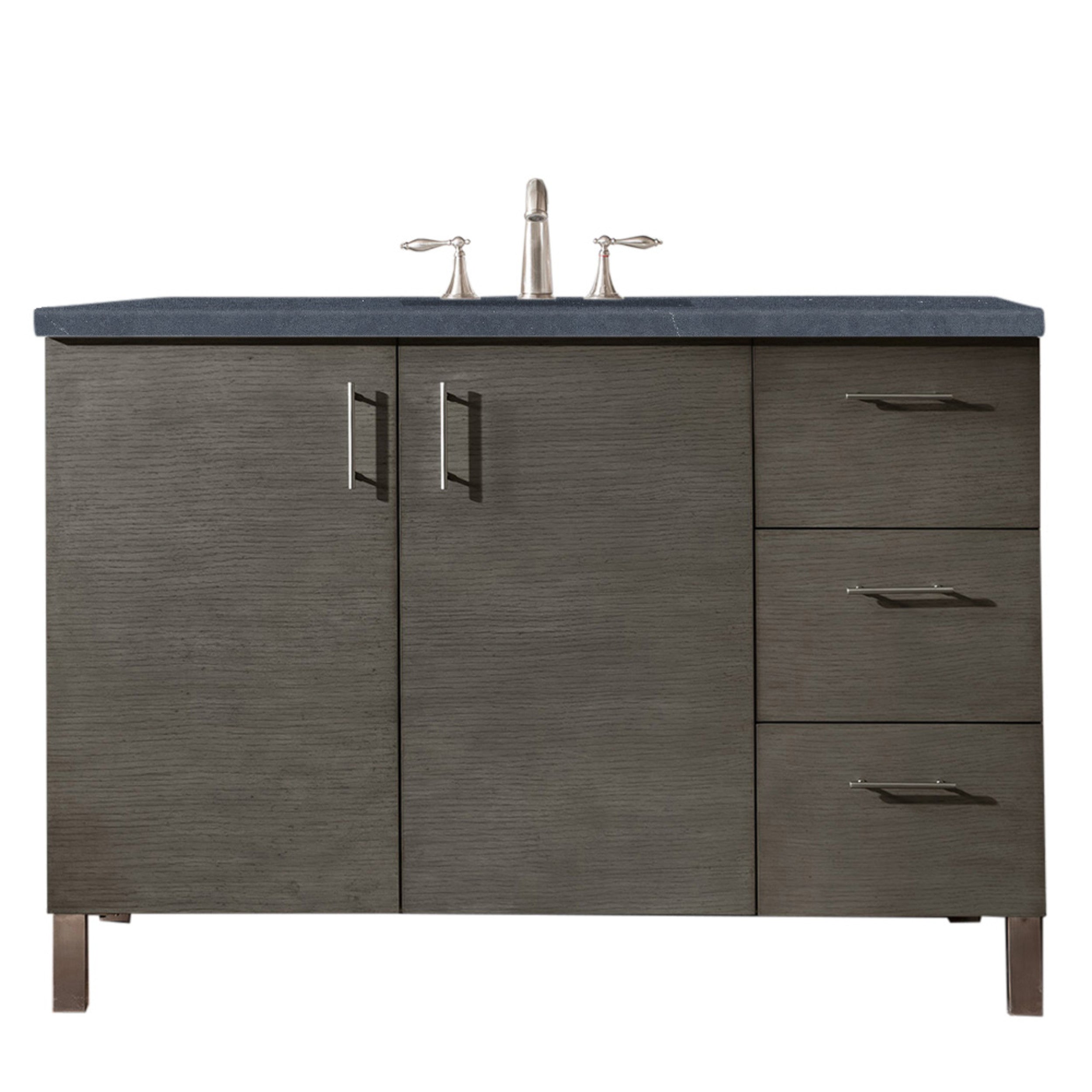 Silver Oak / Charcoal Soapstone - 3 Faucet Holes