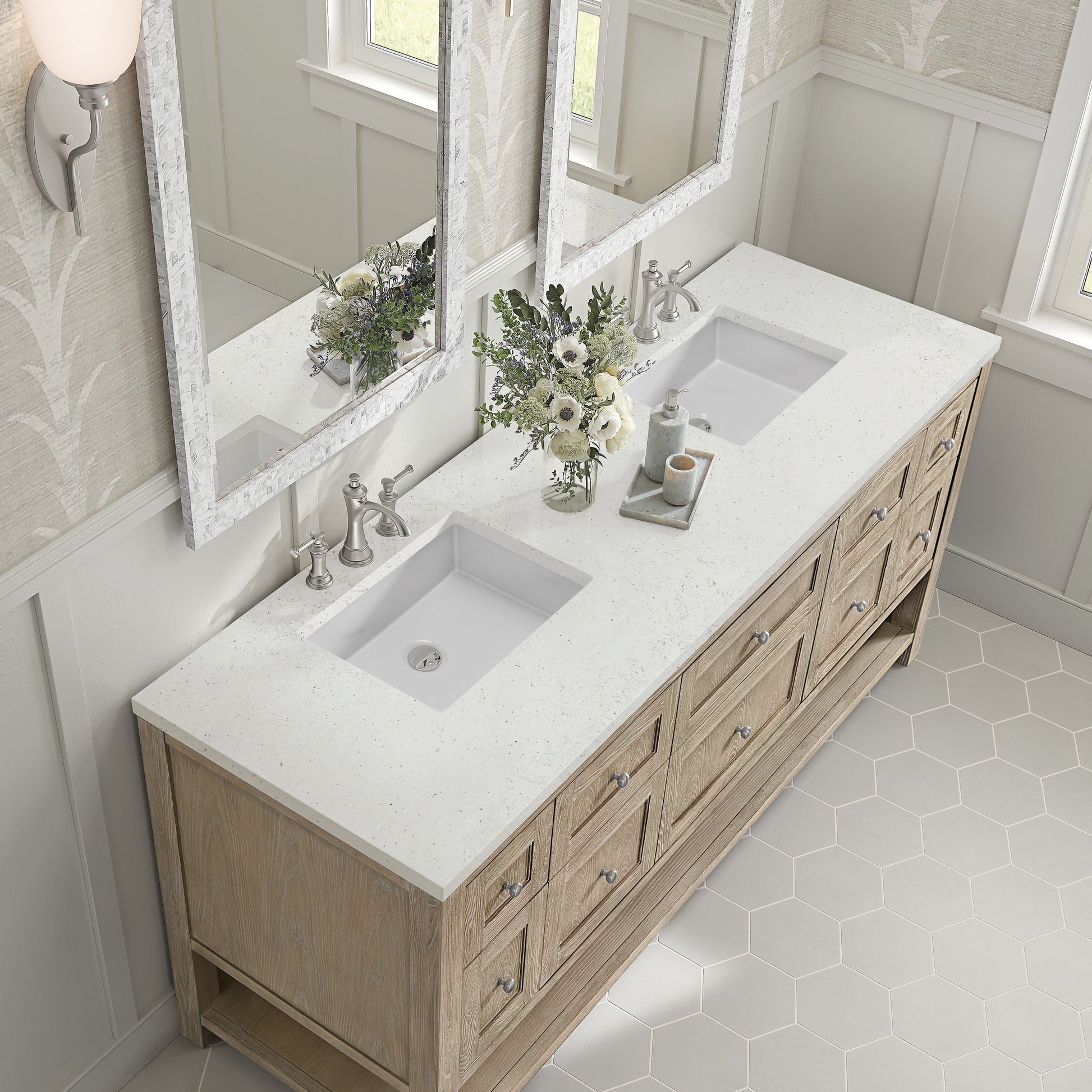 Whitewashed Oak / Lime Delight - 3 Faucet Holes