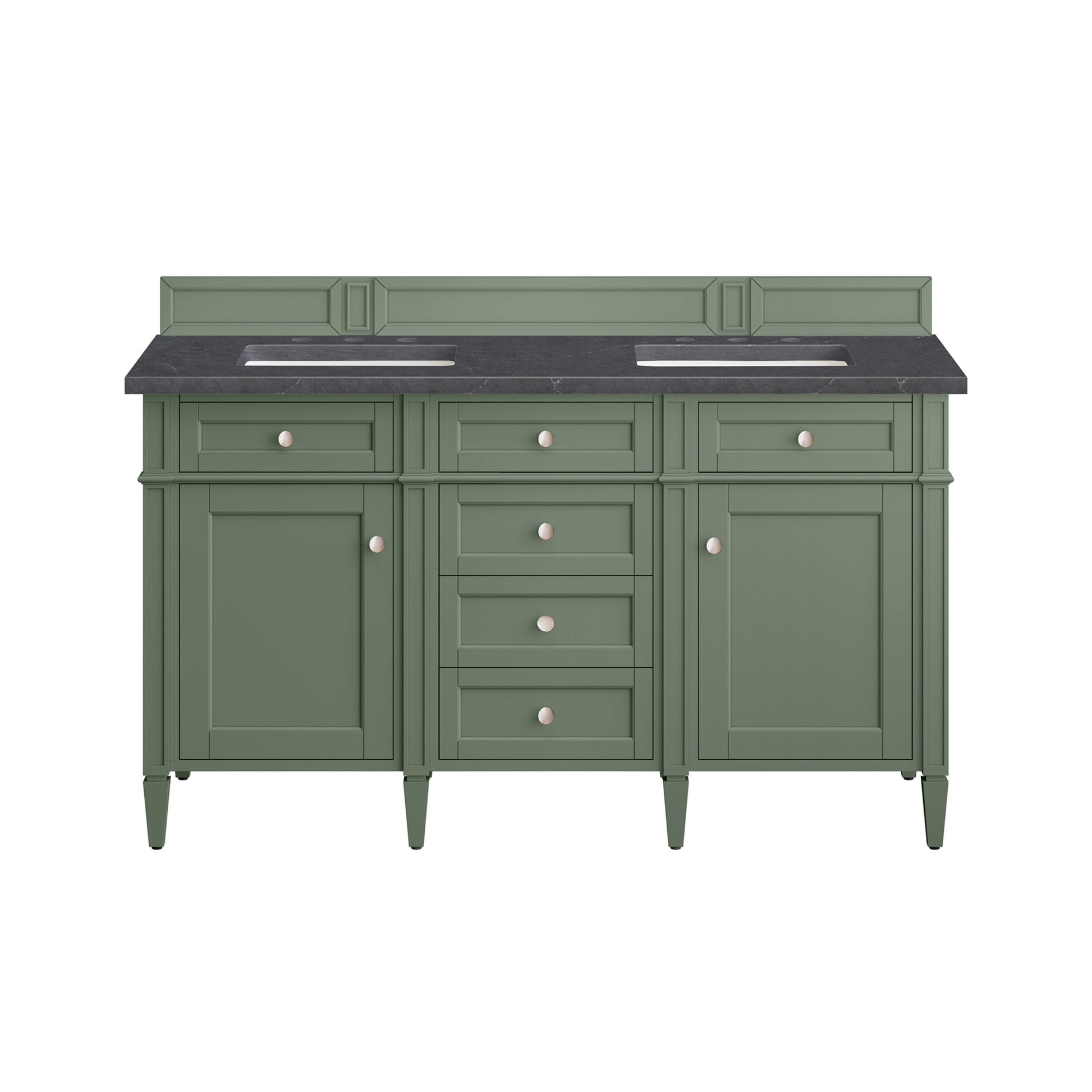 Smokey Celadon / Charcoal Soapstone - 3 Faucet Holes