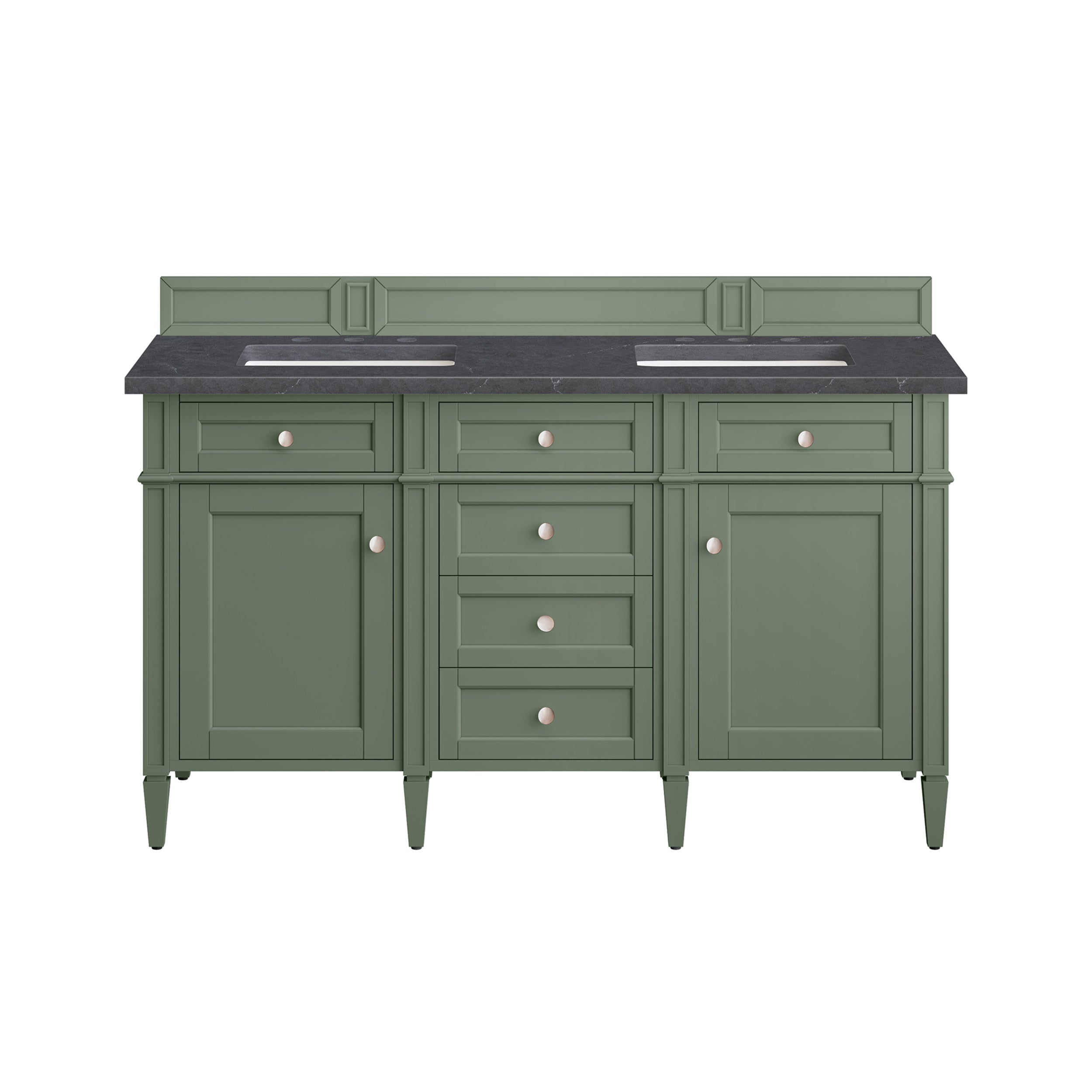 Smokey Celadon / Charcoal Soapstone - 3 Faucet Holes