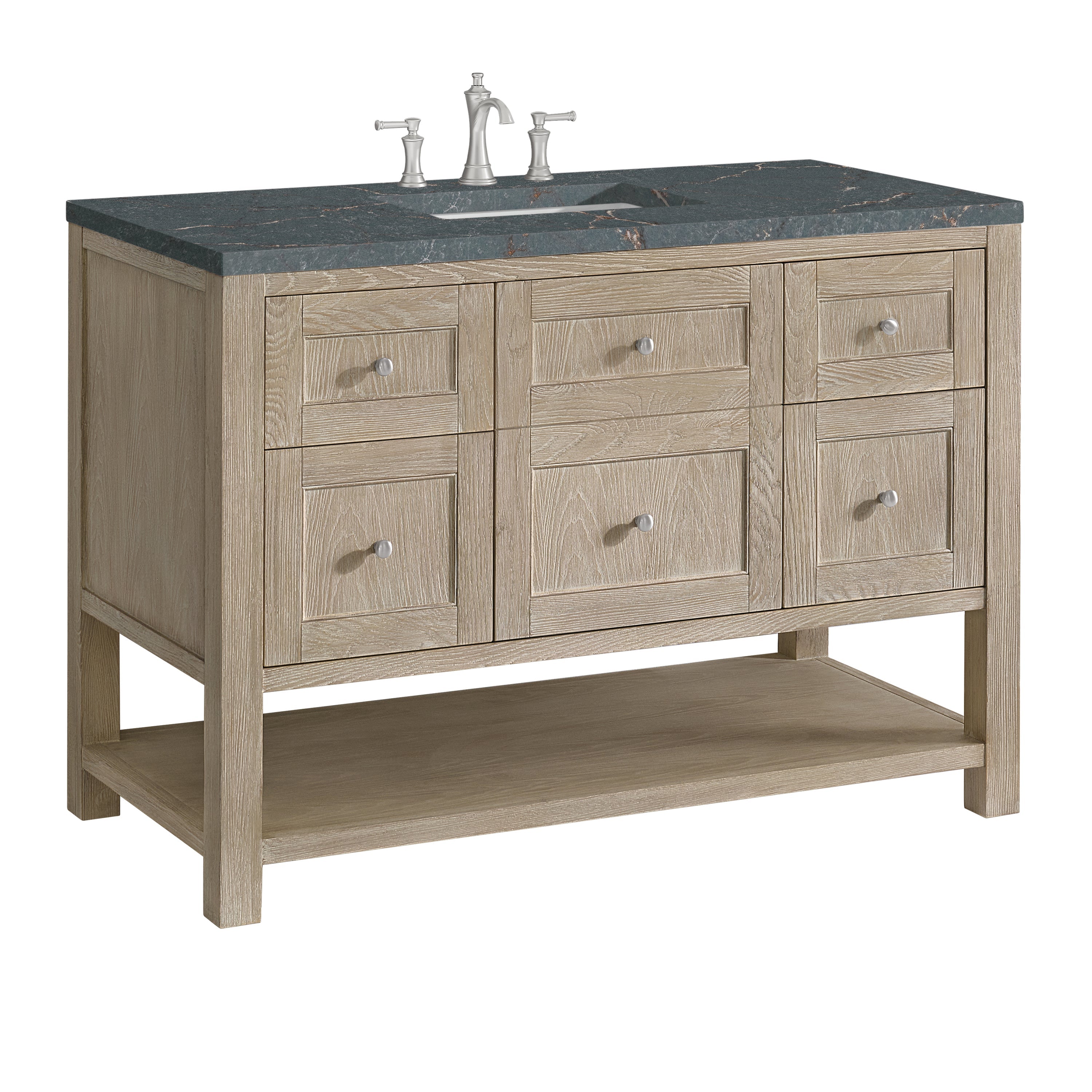 Whitewashed Oak / Parisien Bleu - 3 Faucet Holes