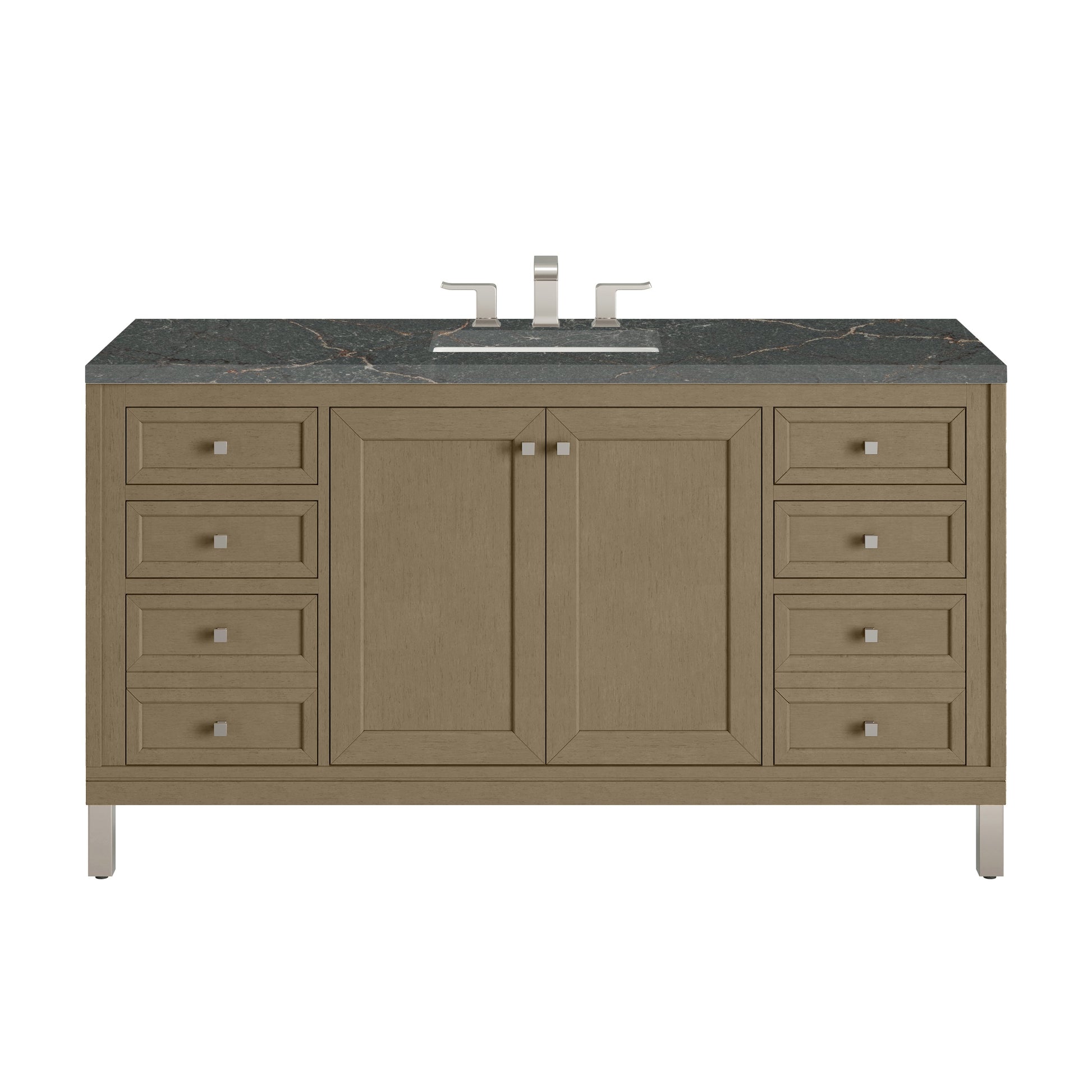 Walnut Whisper / Parisien Bleu - 3 Faucet Holes