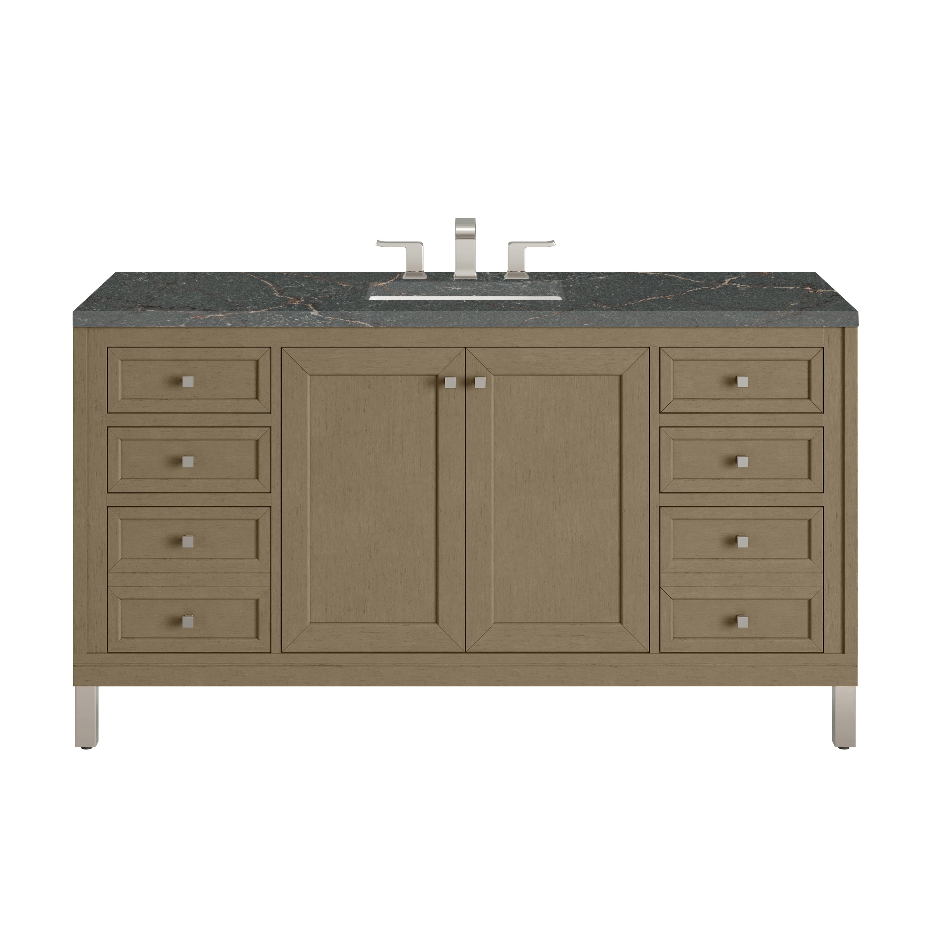 Walnut Whisper / Parisien Bleu - 3 Faucet Holes