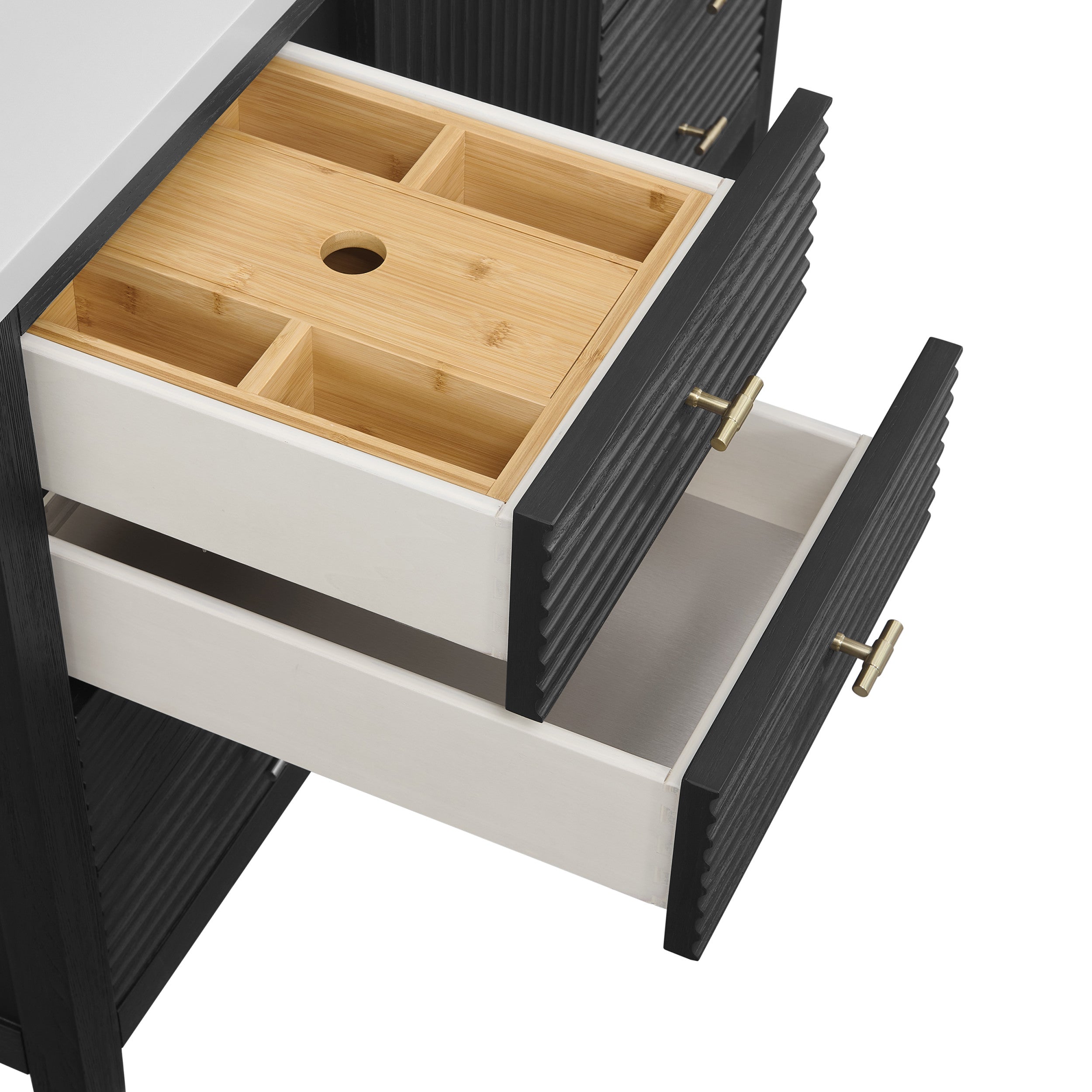 Carbon Oak / White Zeus - 3 Faucet Holes