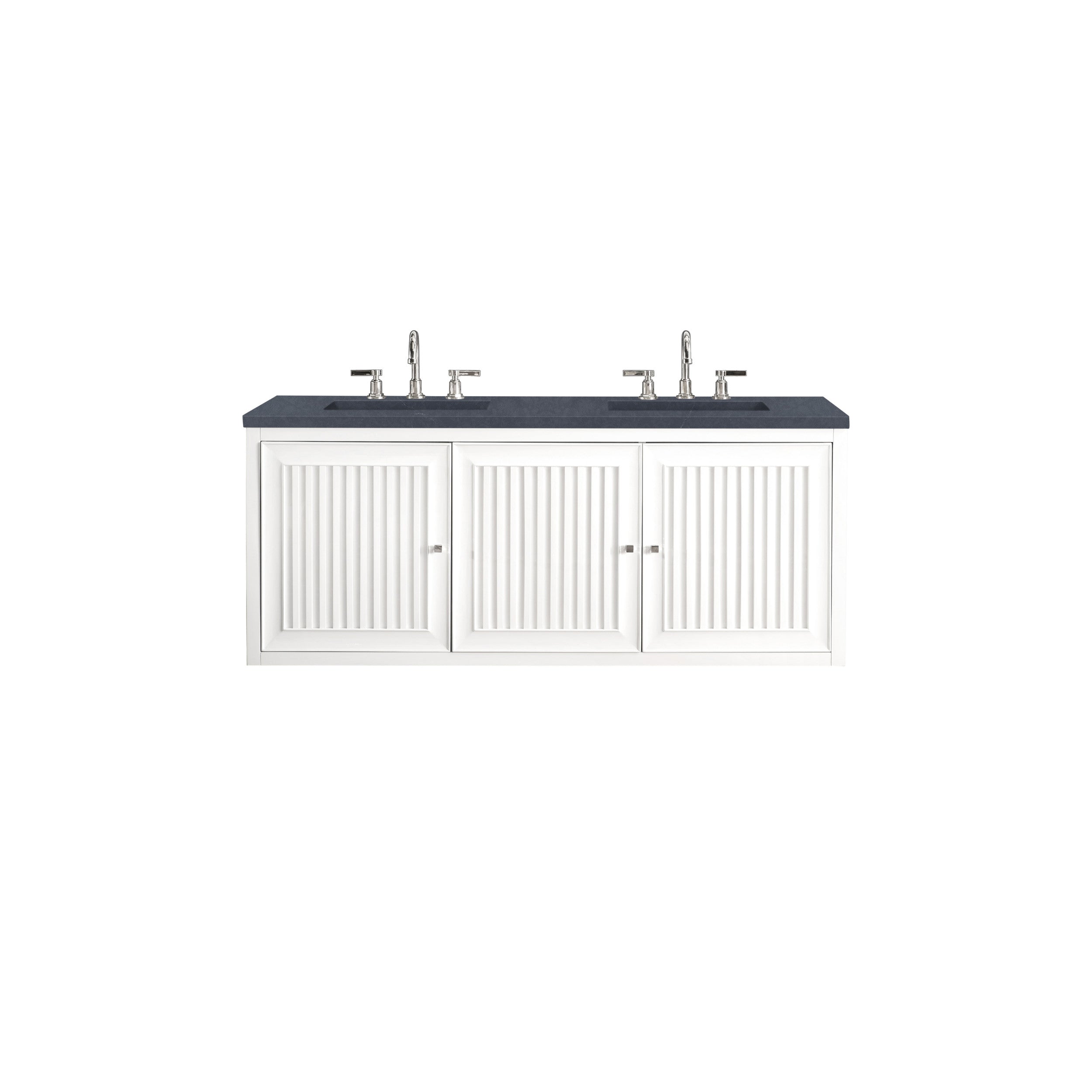 Glossy White / Charcoal Soapstone - 3 Faucet Holes