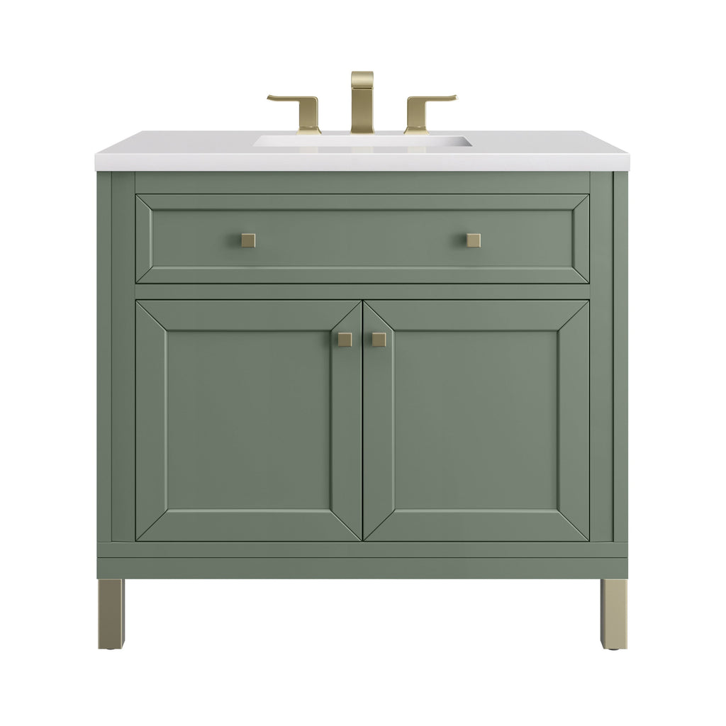 Smokey Celadon / White Zeus - 3 Faucet Holes