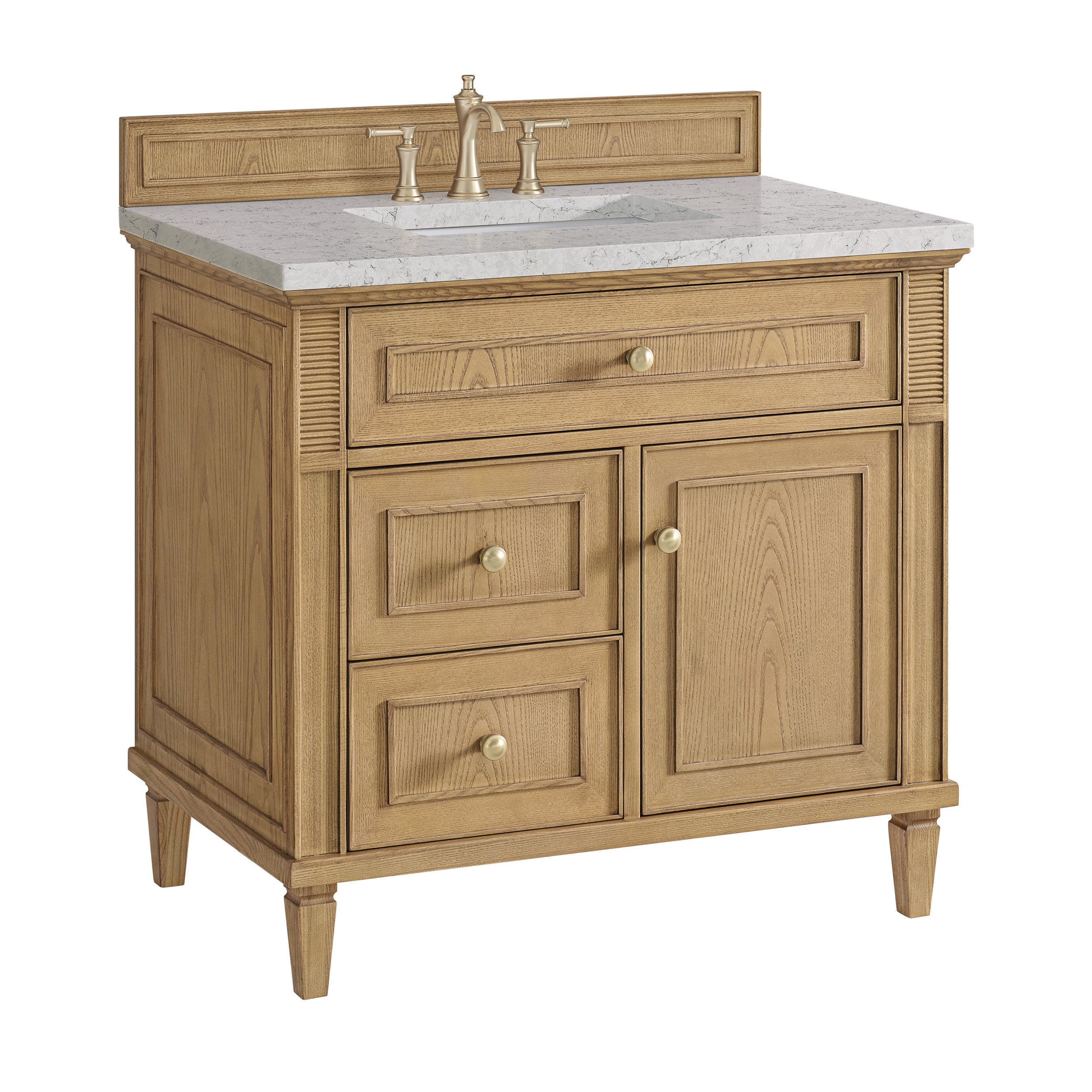 Light Natural Oak / Eternal Jasmine Pearl - 3 Faucet Holes