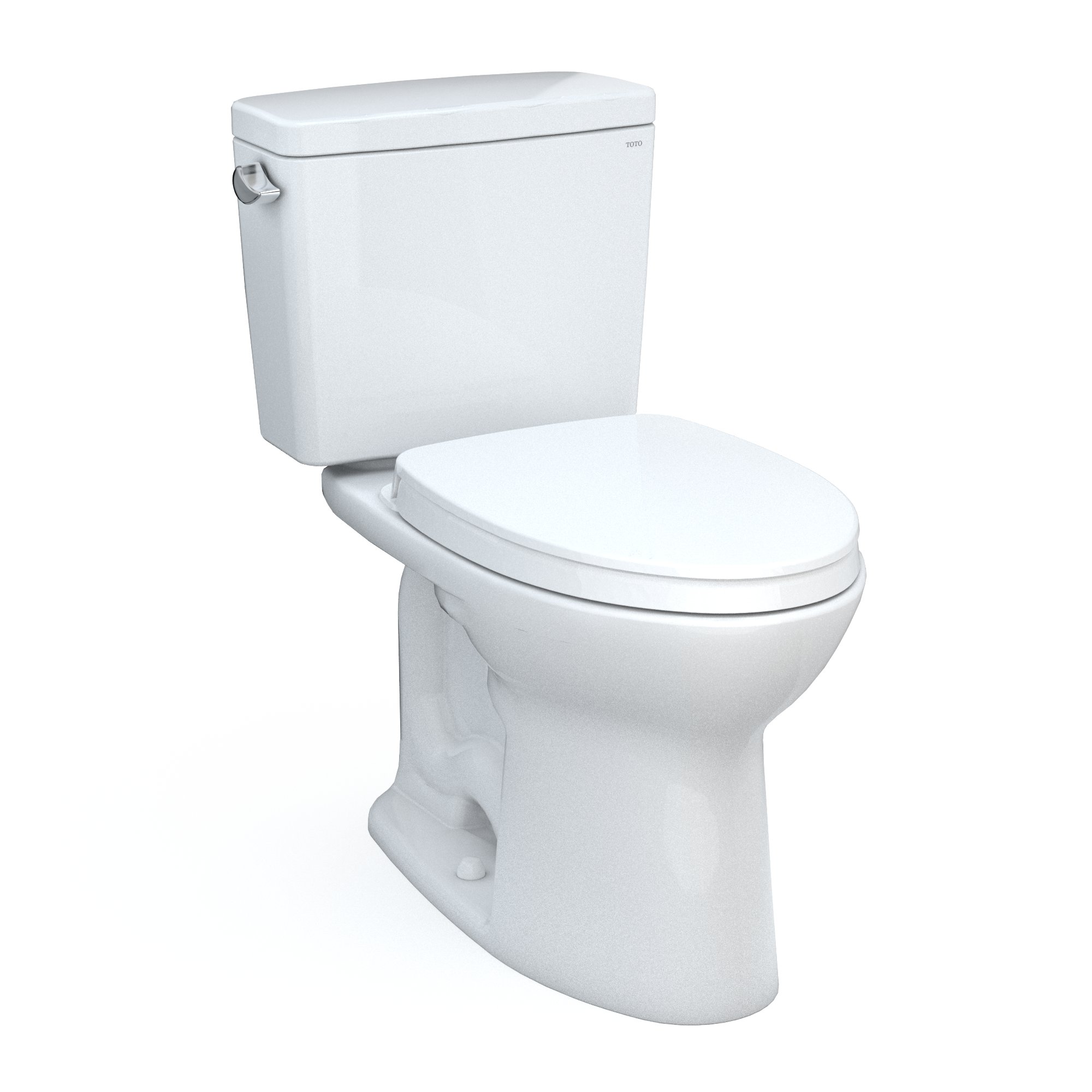 Toto Drake Two Piece Elongated 1.6 GPF Universal Height Tornado Flush Toilet with Cefiontect and Softclose Seat - Washlet+ Ready