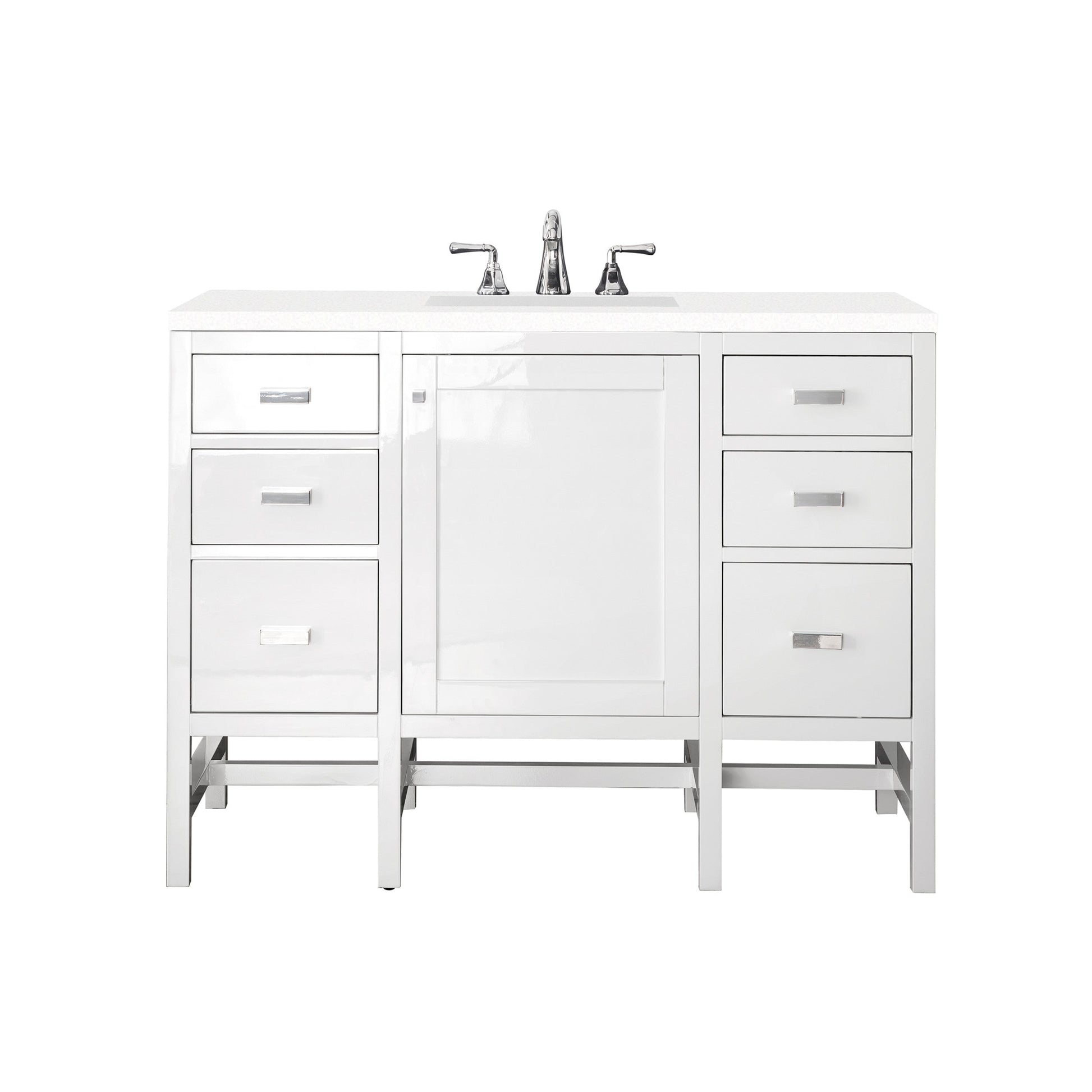 Glossy White / White Zeus - 3 Faucet Holes