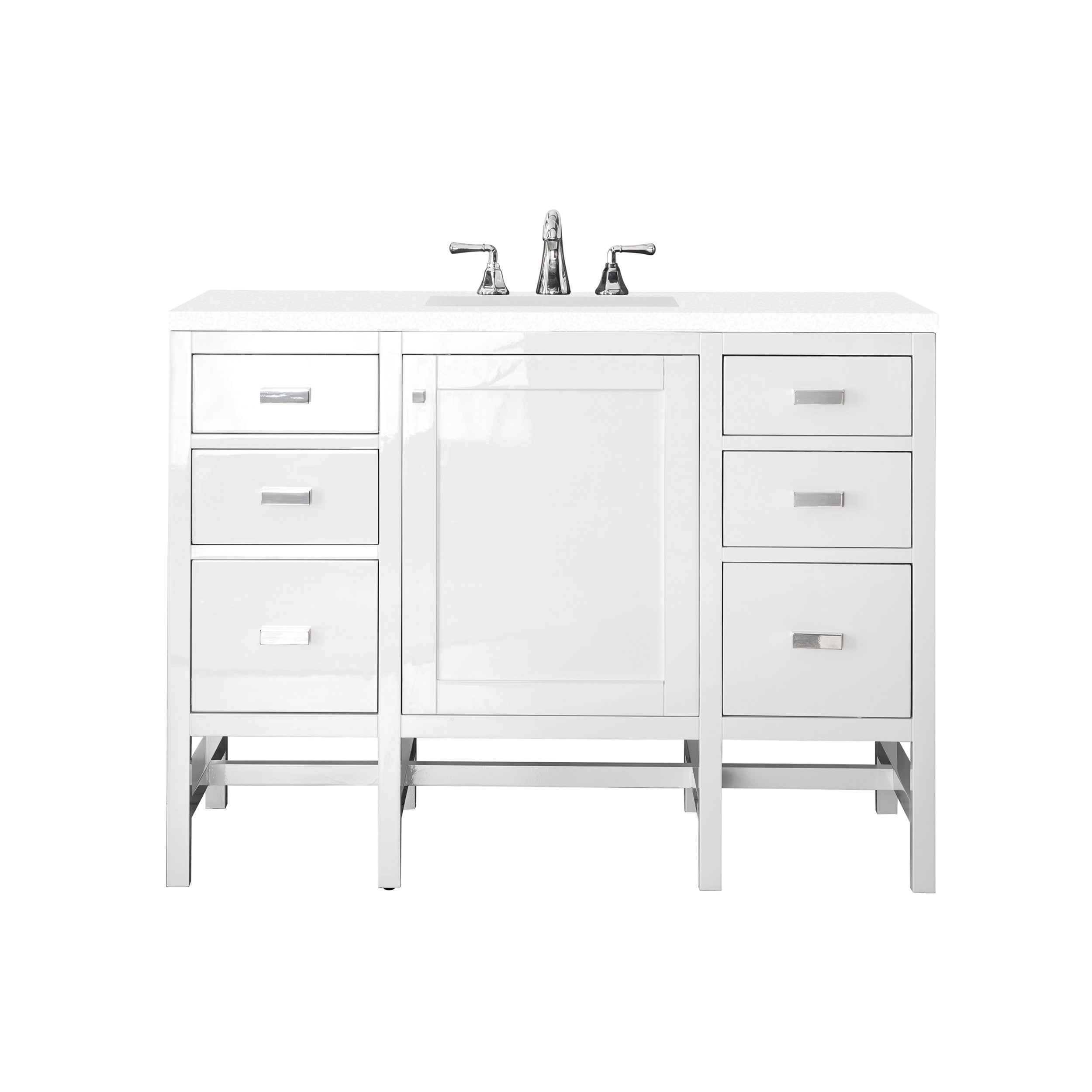 Glossy White / White Zeus - 3 Faucet Holes