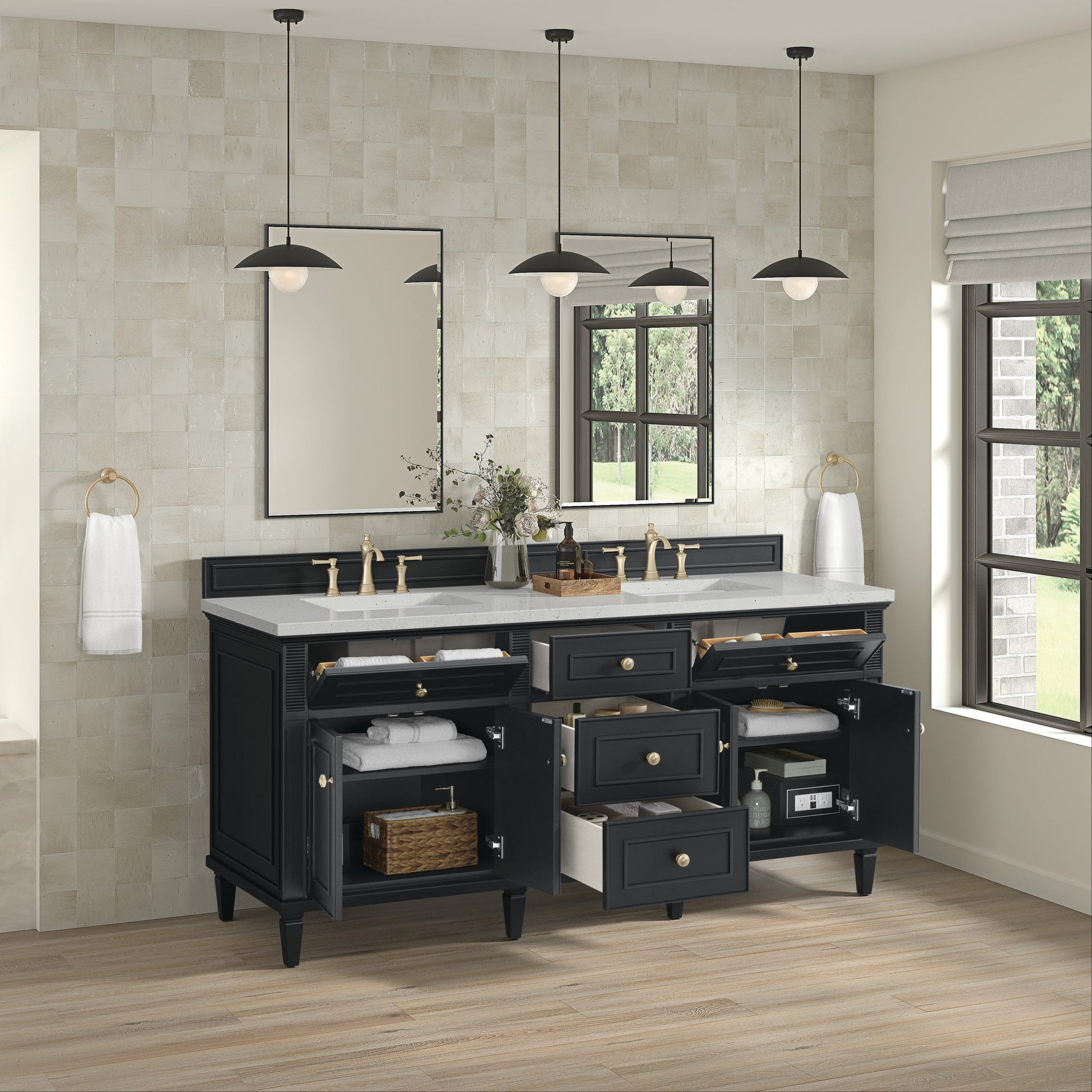 Black Onyx / Lime Delight - 3 Faucet Holes