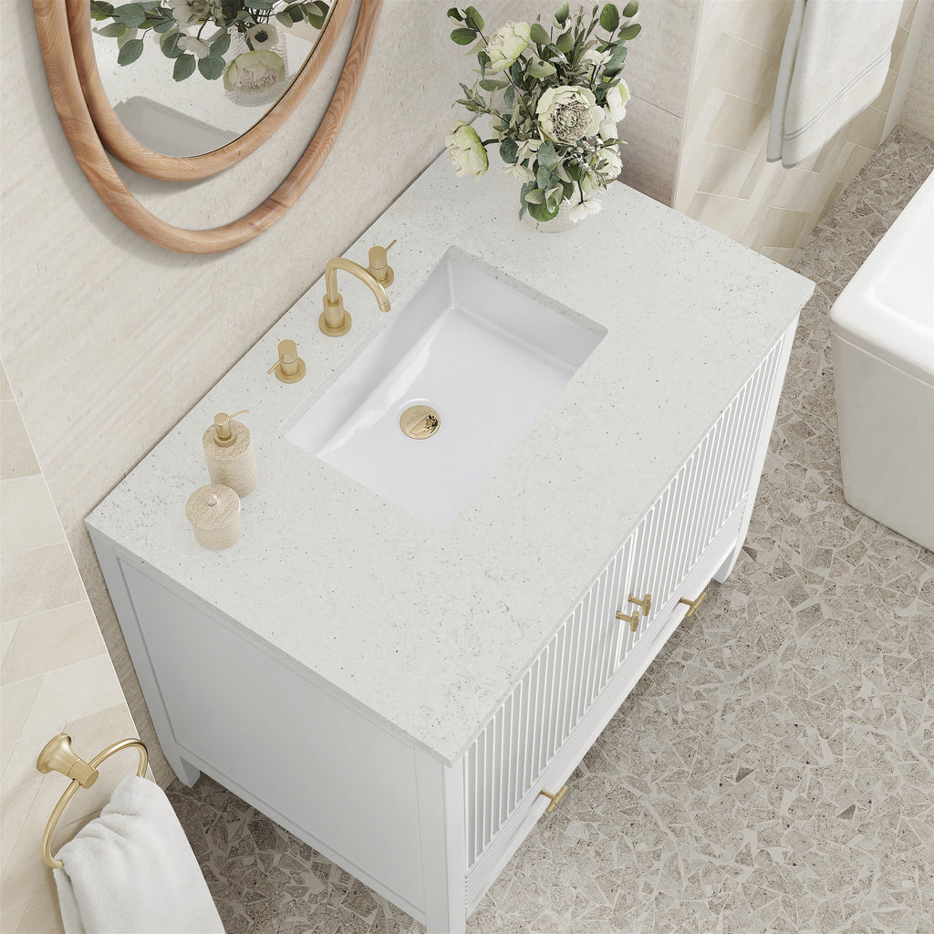 Bright White / Lime Delight - 3 Faucet Holes