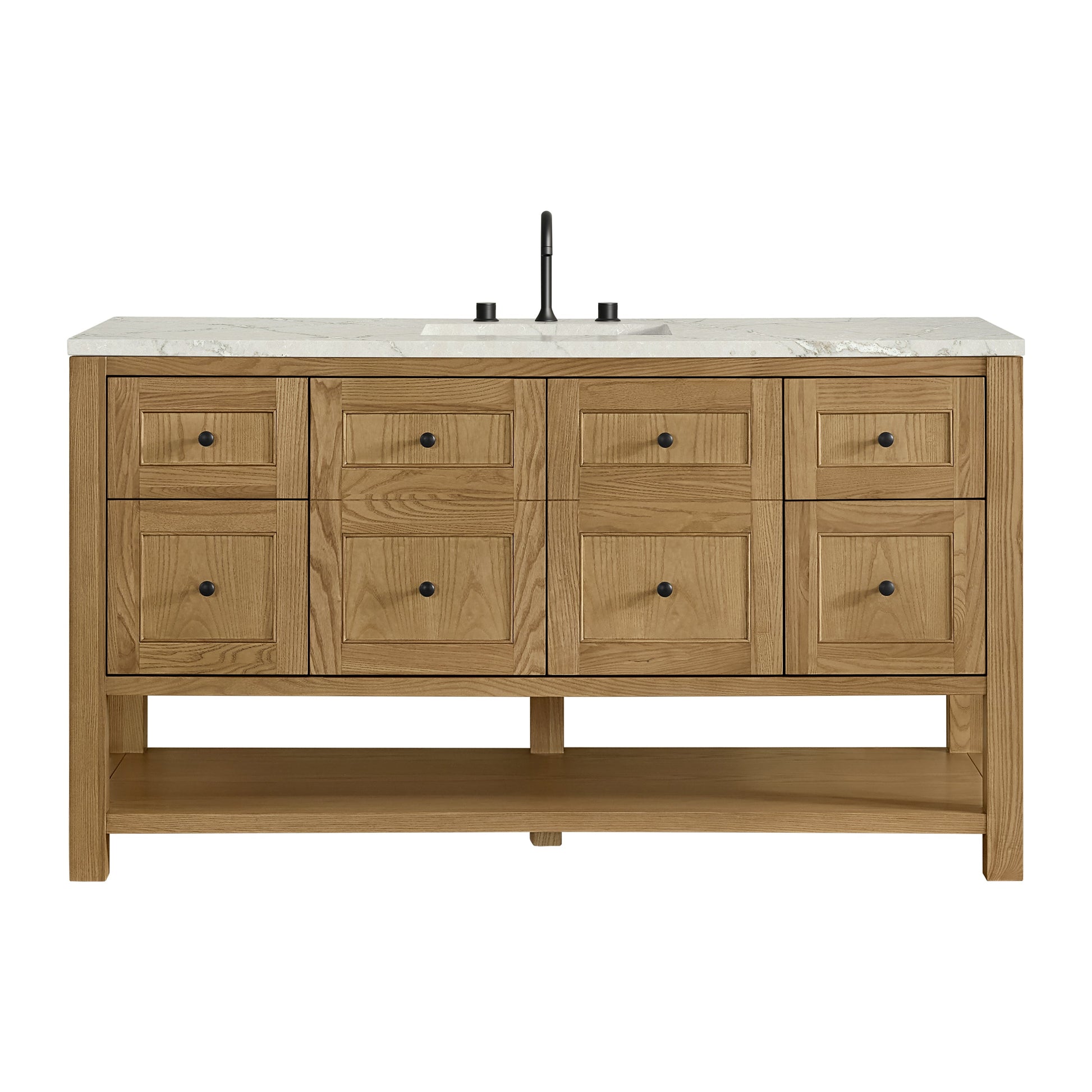 Light Natural Oak / Victorian Silver - 3 Faucet Holes