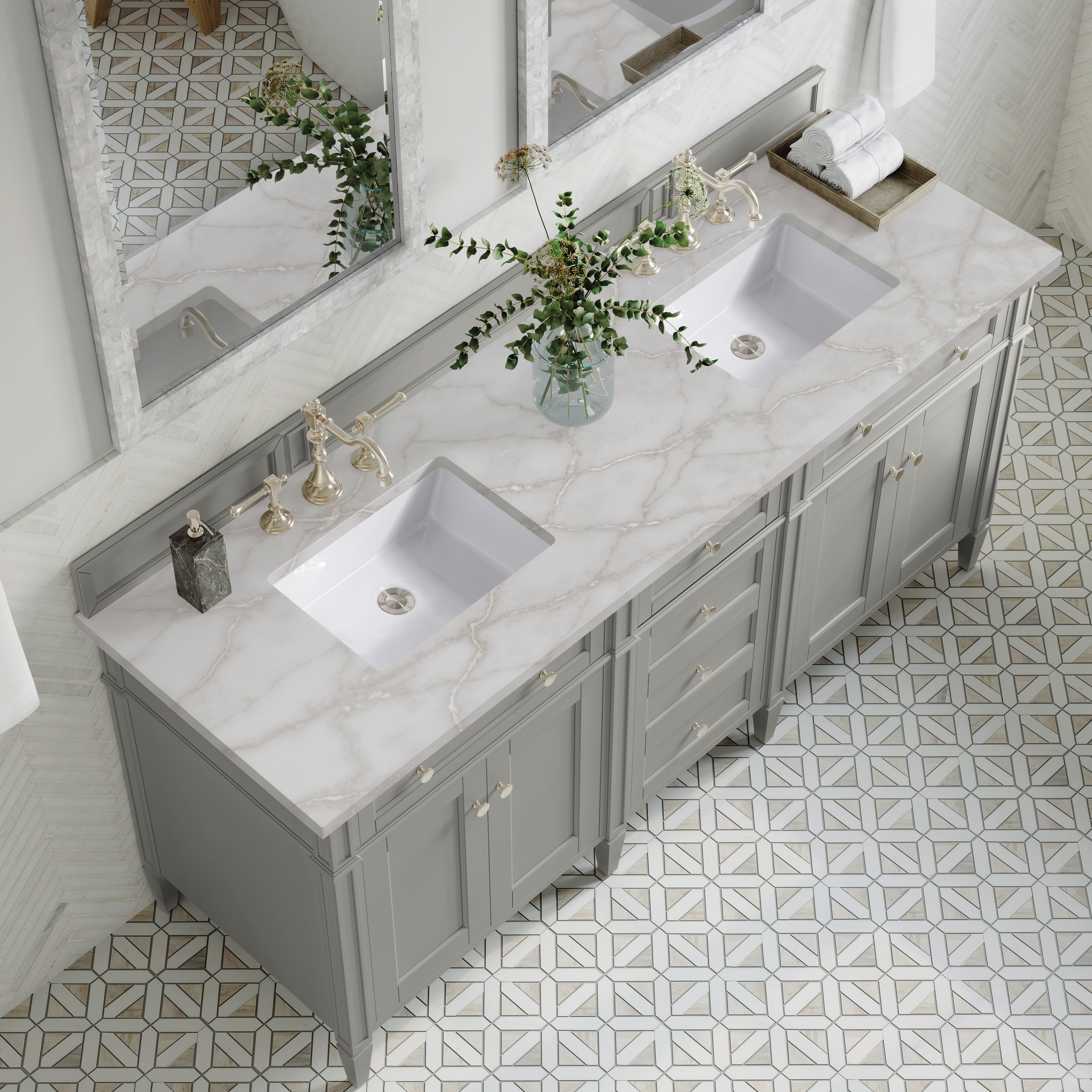 Urban Gray / Victorian Silver - 3 Faucet Holes