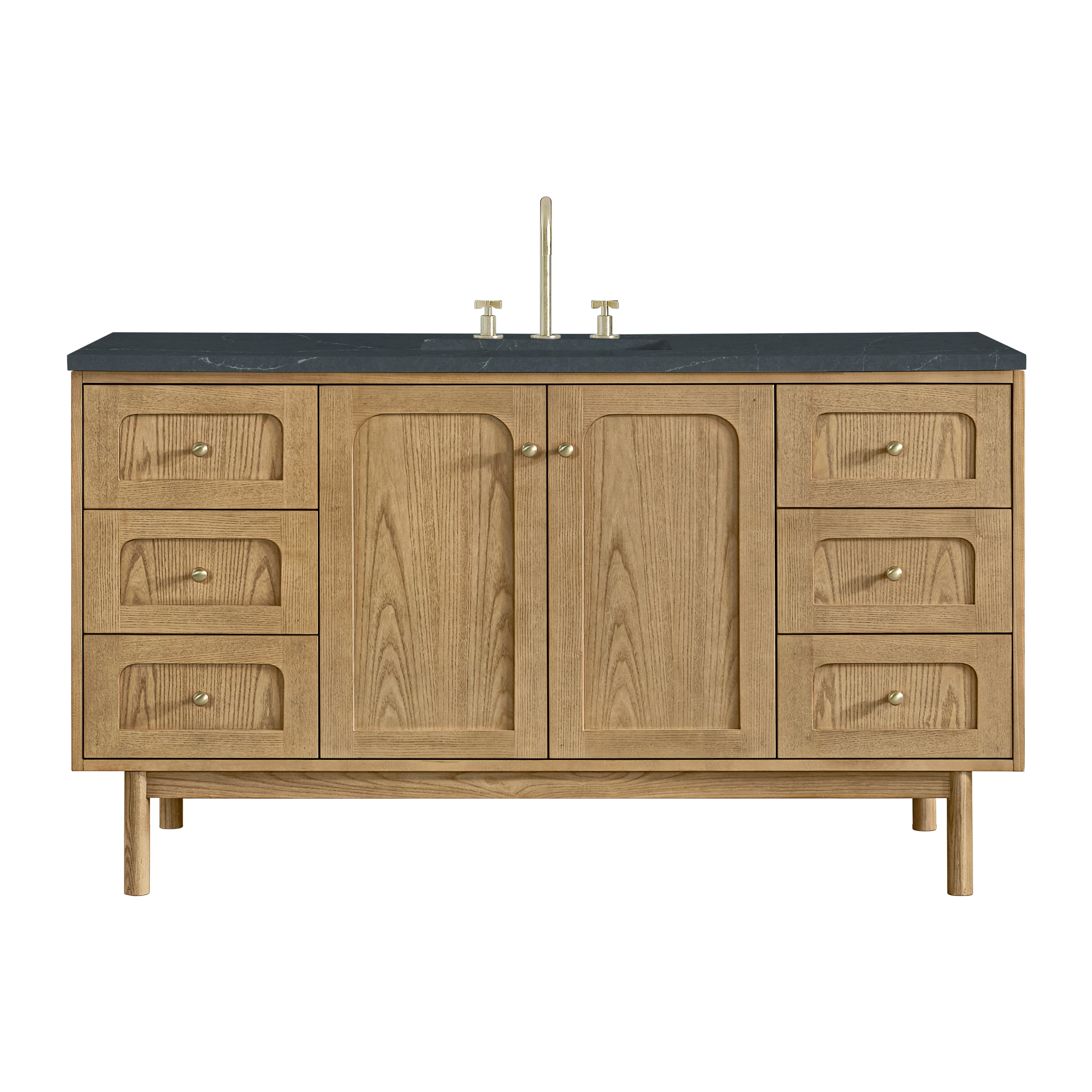 Light Natural Oak / Charcoal Soapstone - 3 Faucet Holes