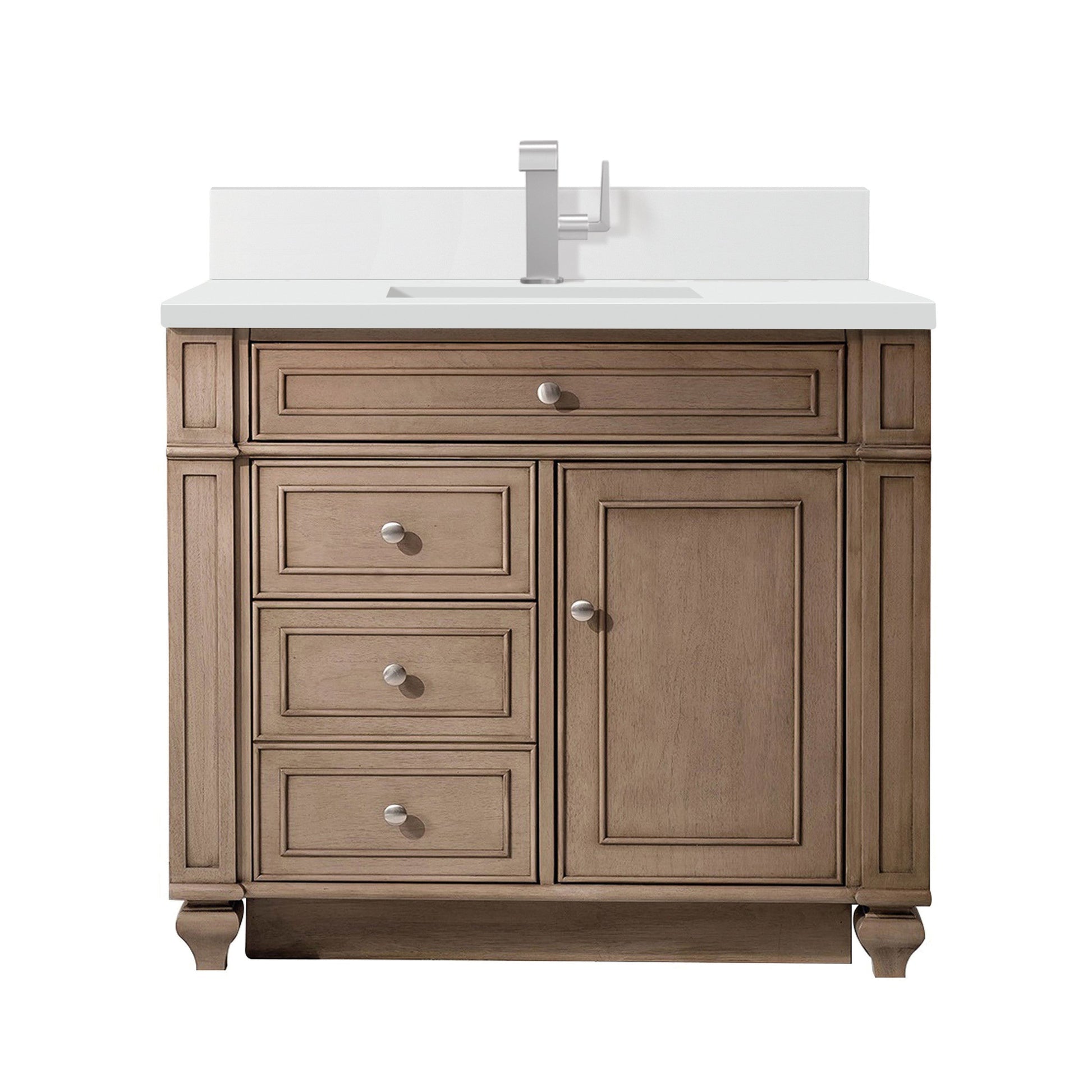 Whitewashed Walnut / White Zeus - 1 Faucet Hole