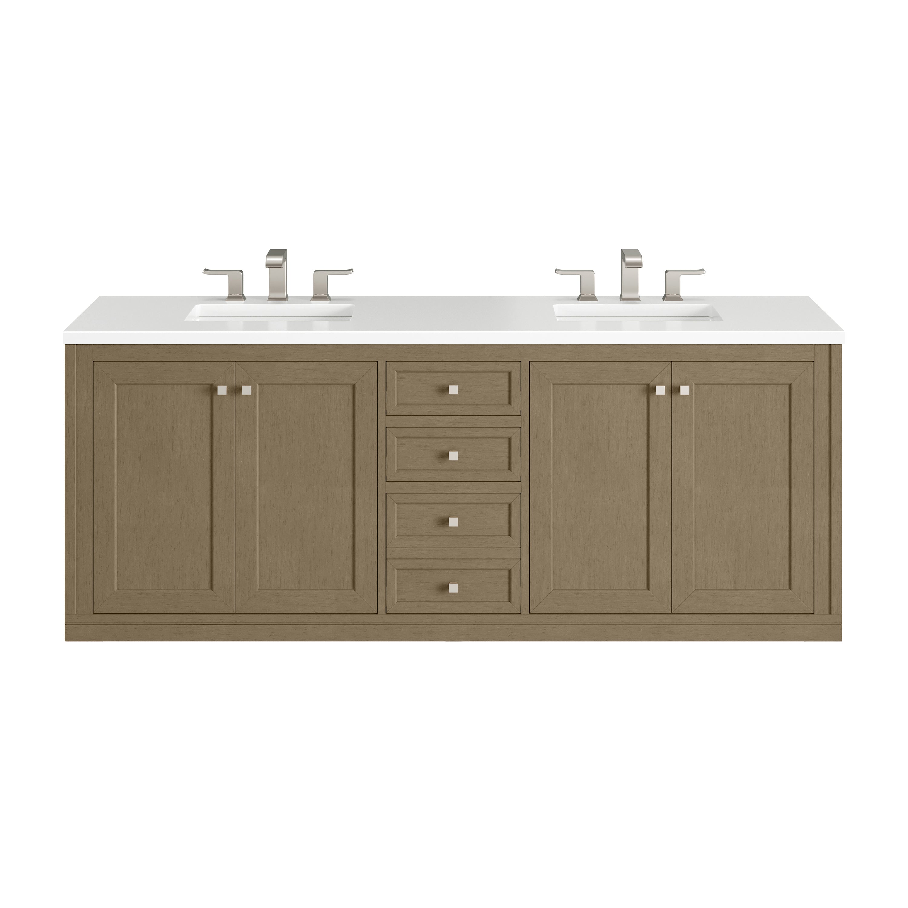 Walnut Whisper / White Zeus - 3 Faucet Holes
