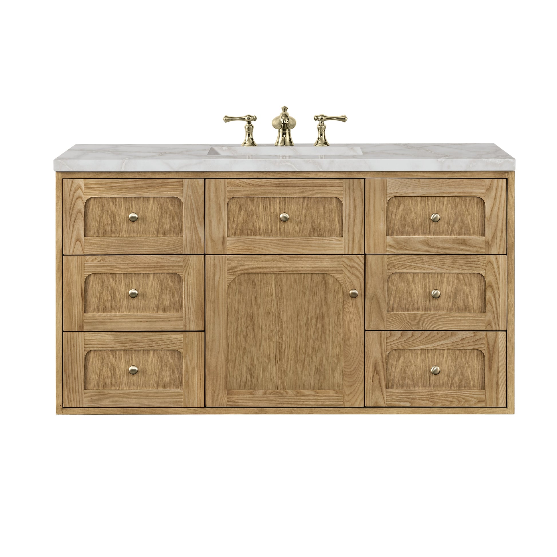Light Natural Oak / Victorian Silver - 3 Faucet Holes