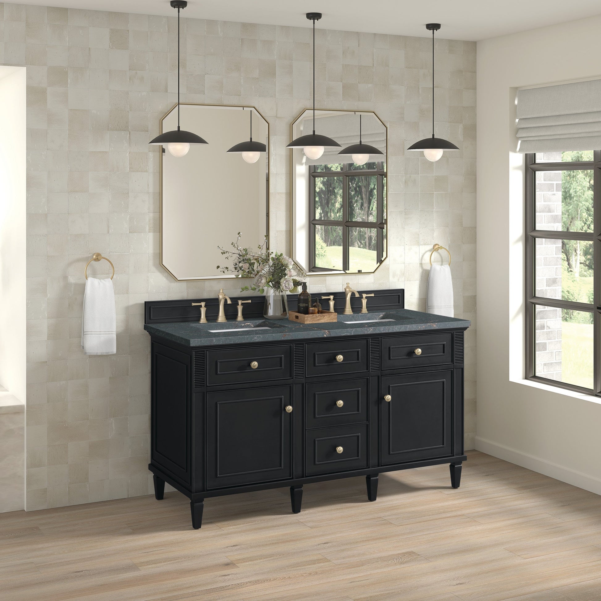 Black Onyx / Parisien Bleu - 3 Faucet Holes