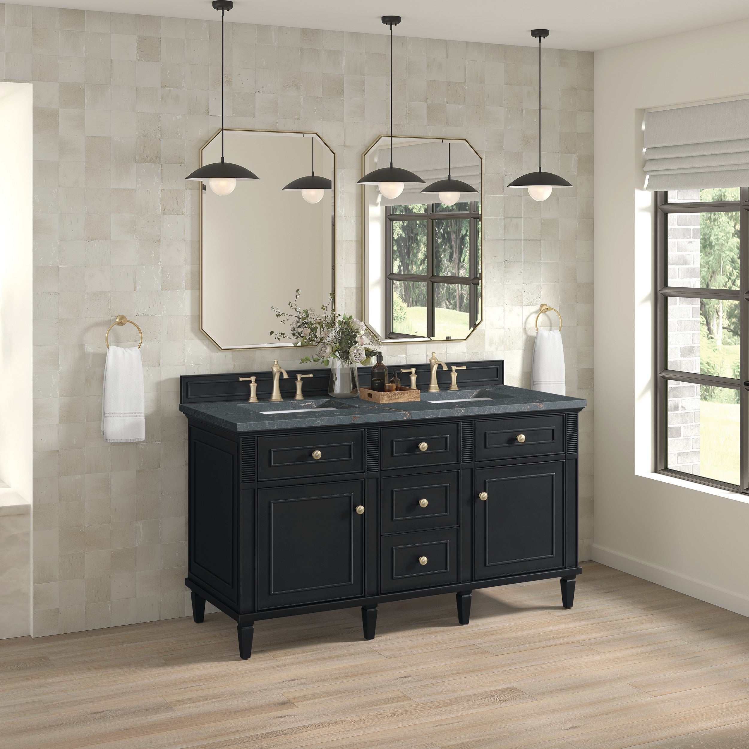 Black Onyx / Parisien Bleu - 3 Faucet Holes