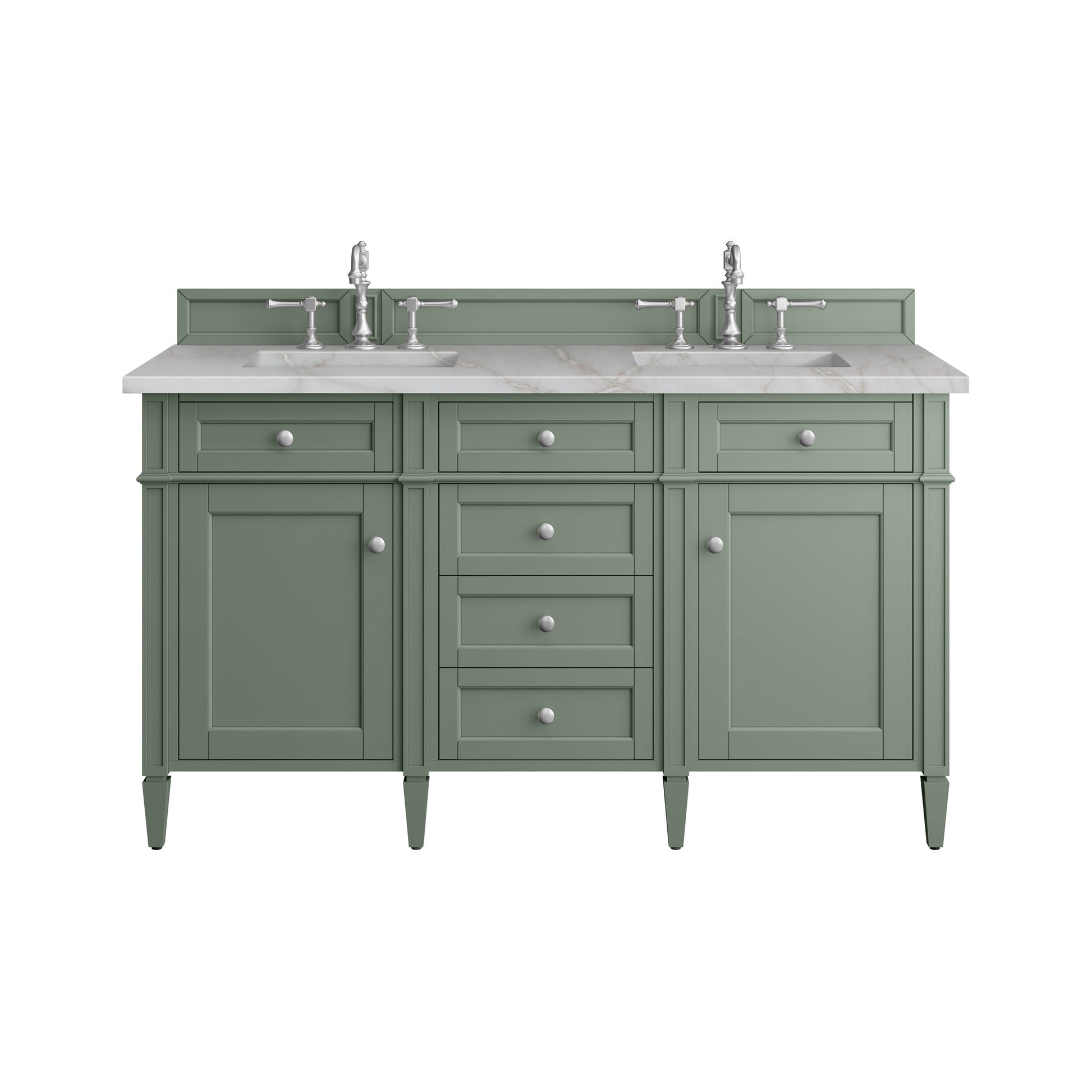 Smokey Celadon / Victorian Silver - 3 Faucet Holes