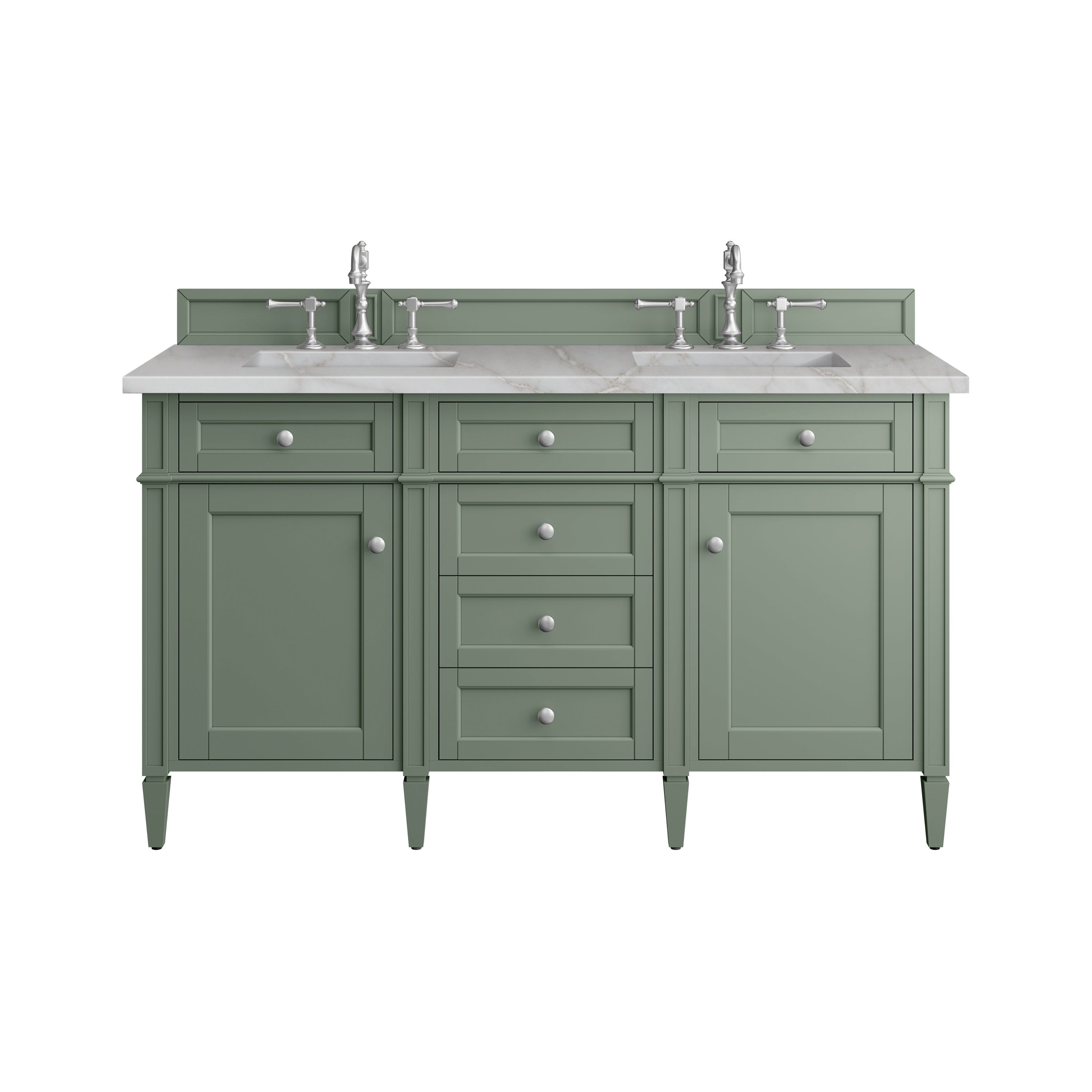 Smokey Celadon / Victorian Silver - 3 Faucet Holes