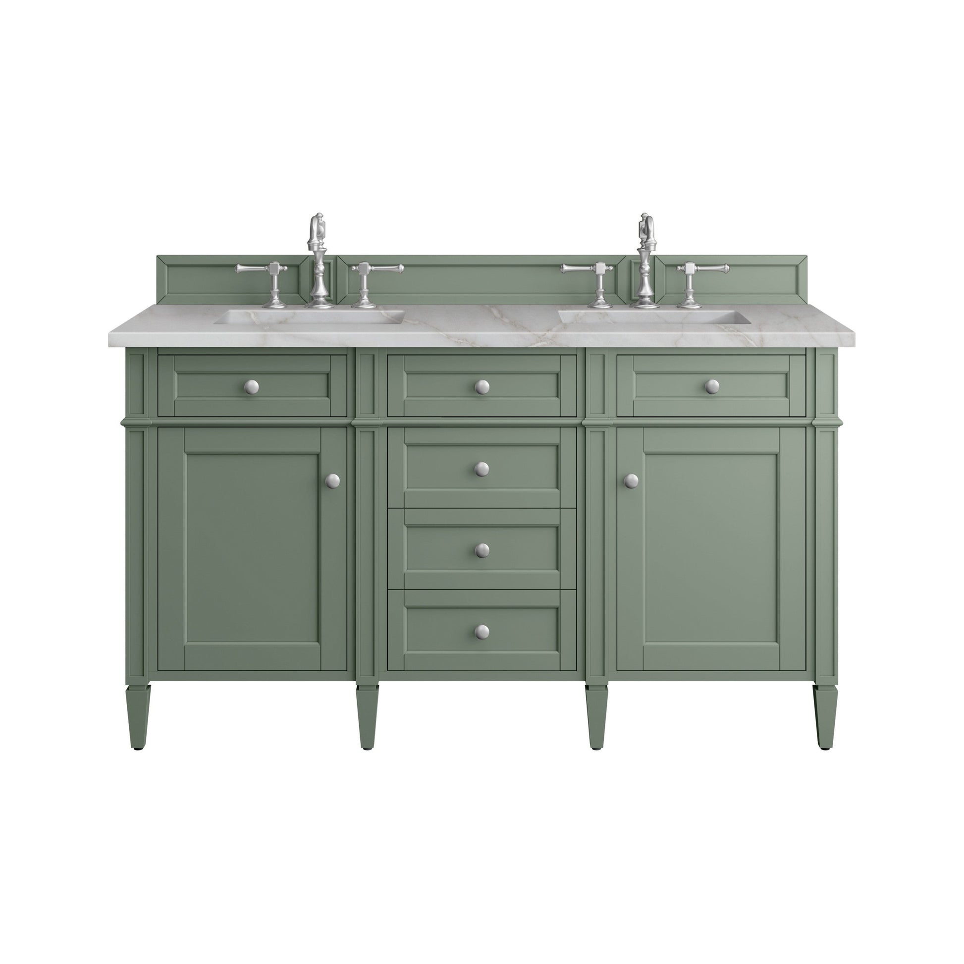 Smokey Celadon / Victorian Silver - 3 Faucet Holes